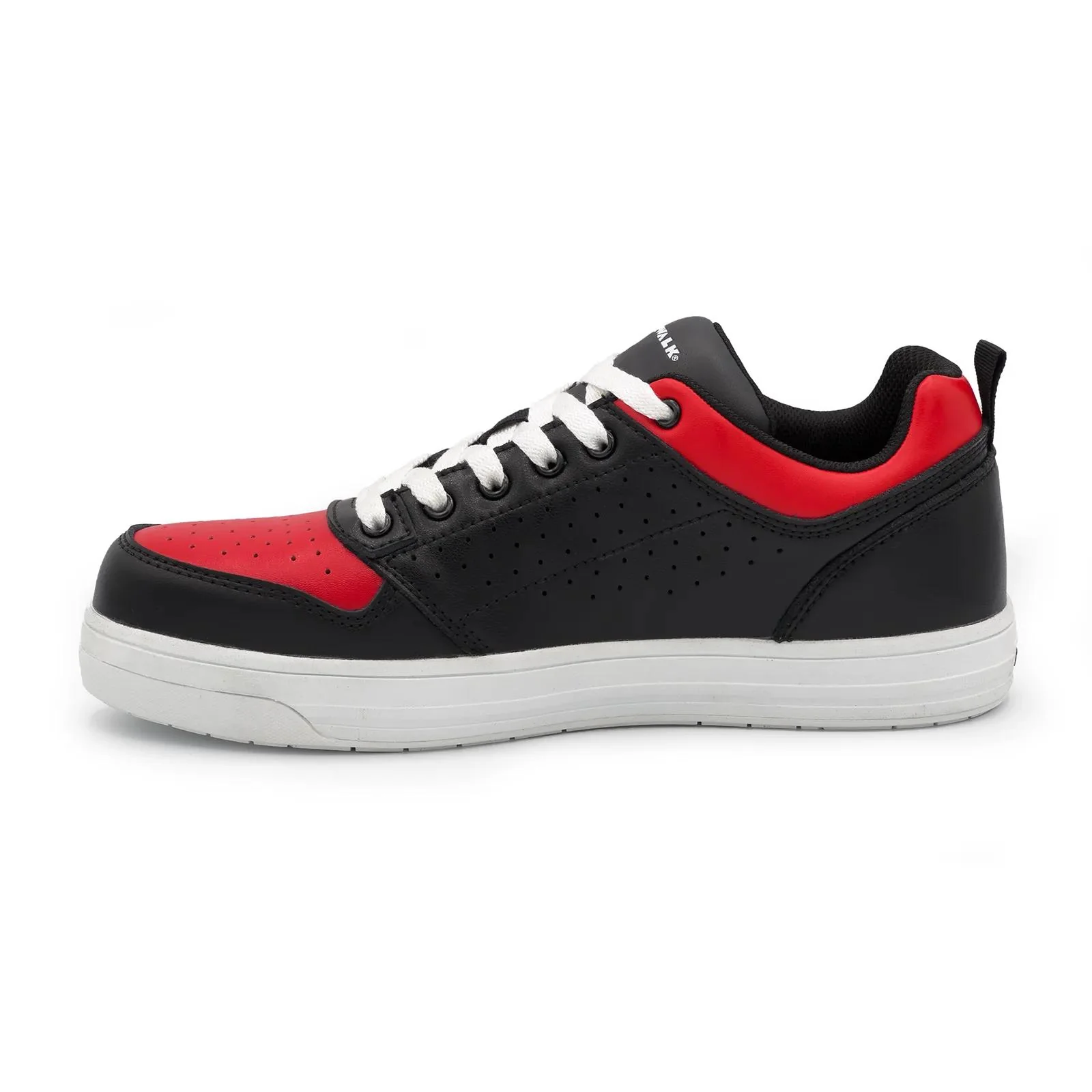 Arena Composite Toe Work Shoes – Black/Red - Image 2