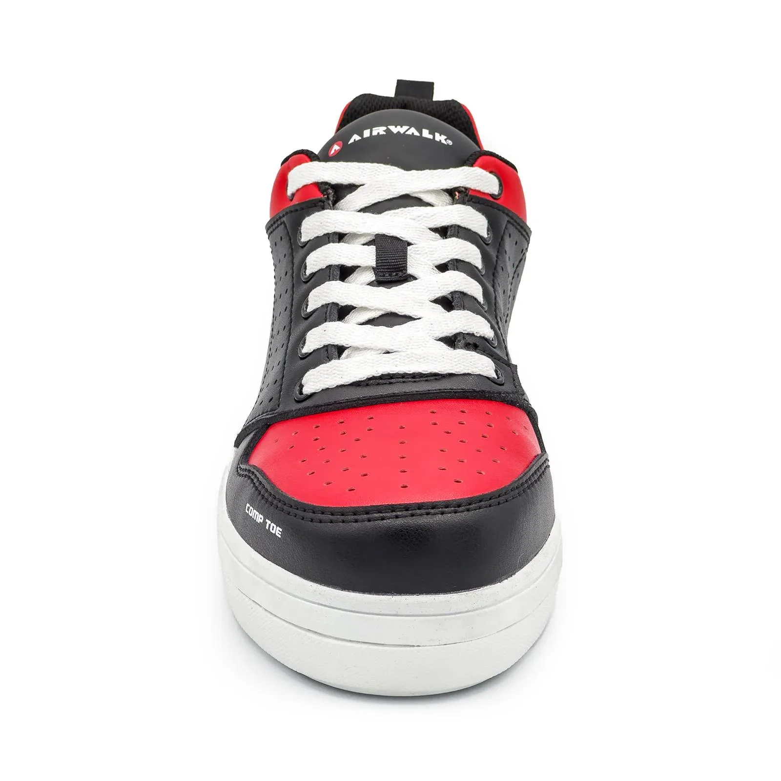 Arena Composite Toe Work Shoes – Black/Red - Image 4