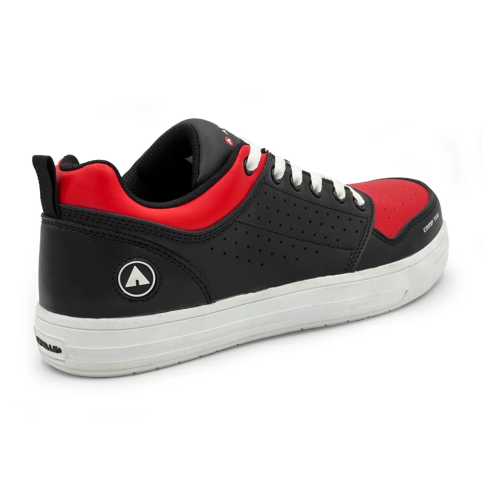 Arena Composite Toe Work Shoes – Black/Red - Image 5