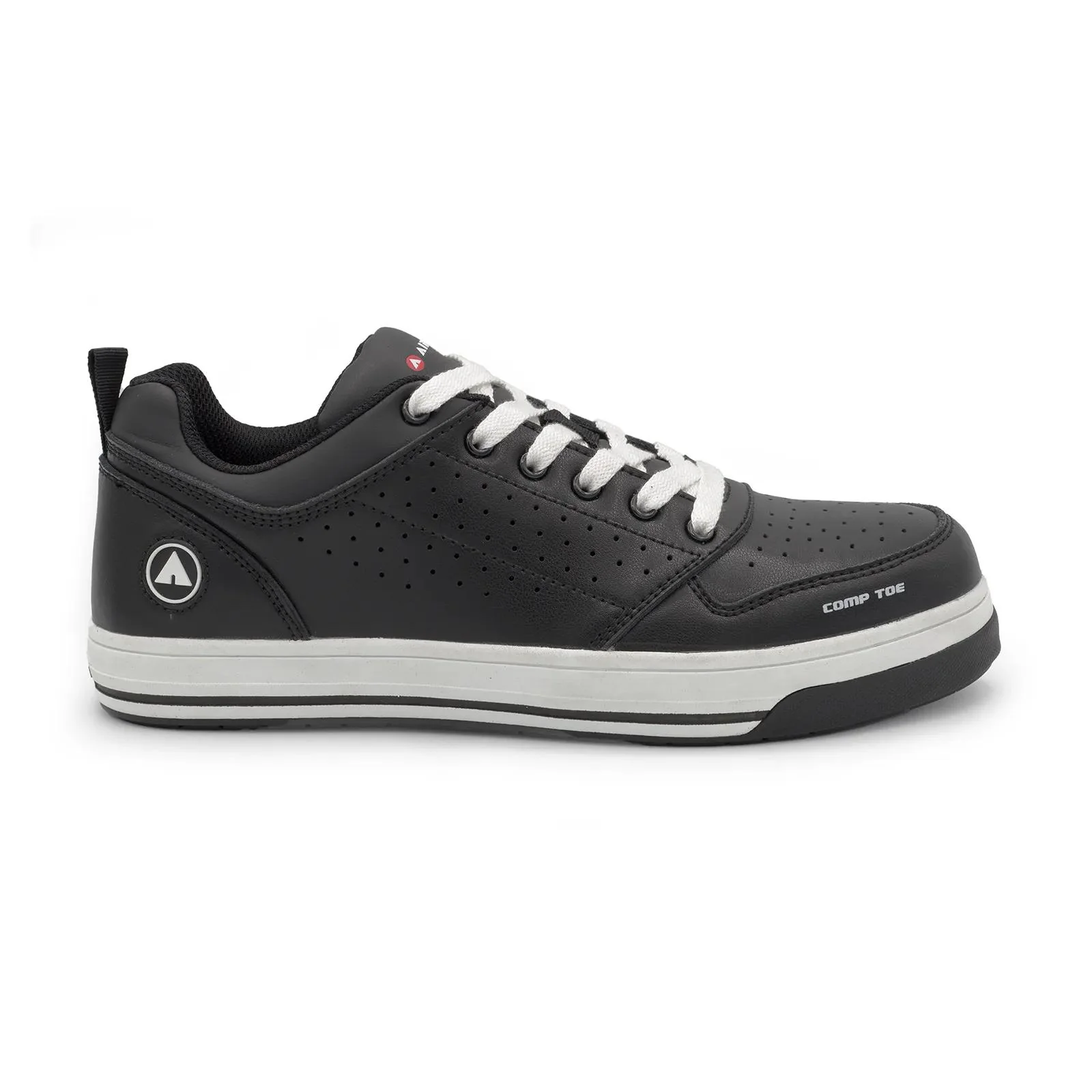 Arena Composite Toe Work Shoes – Black/White