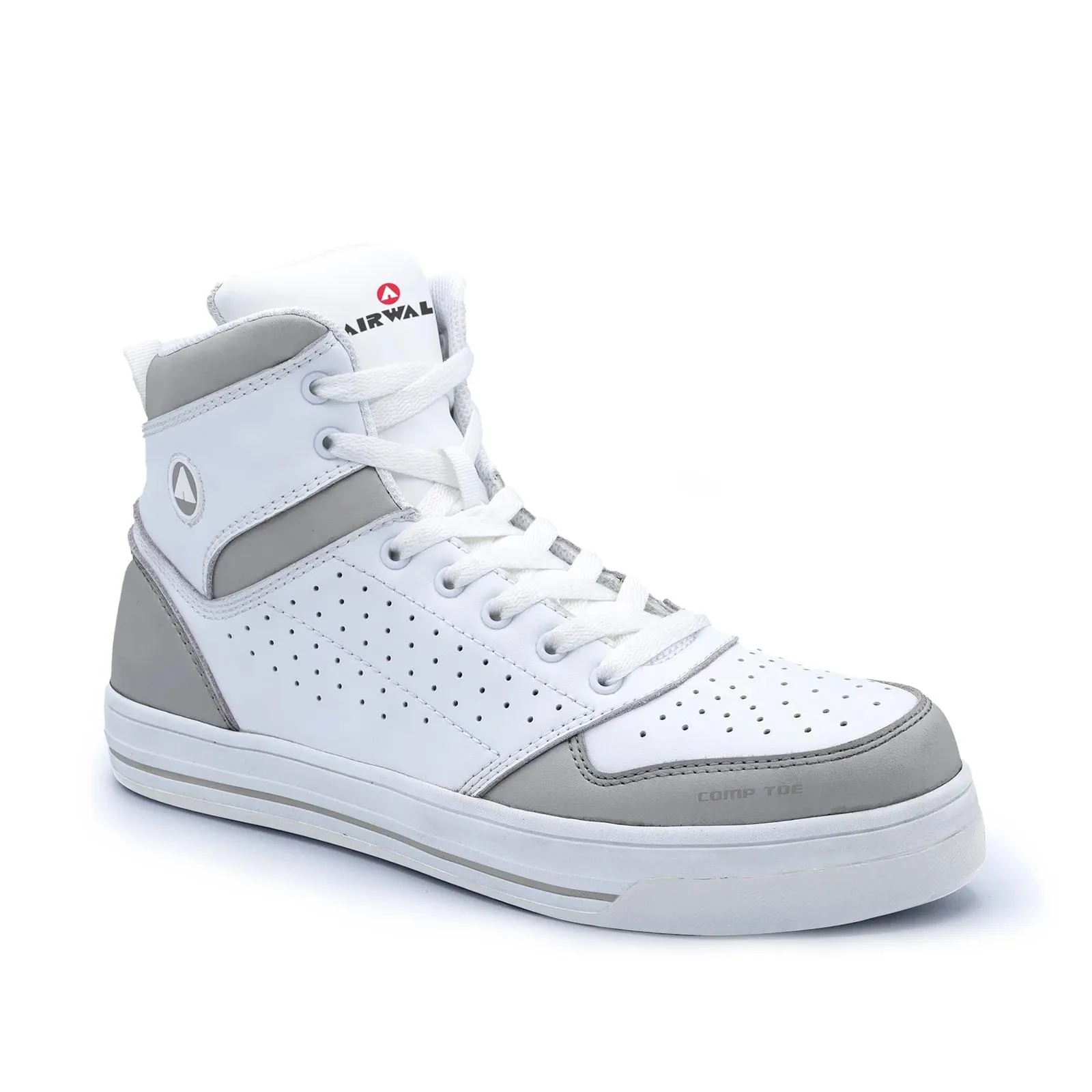 Arena Mid Composite Toe Work Shoes – White/Gray - Image 2