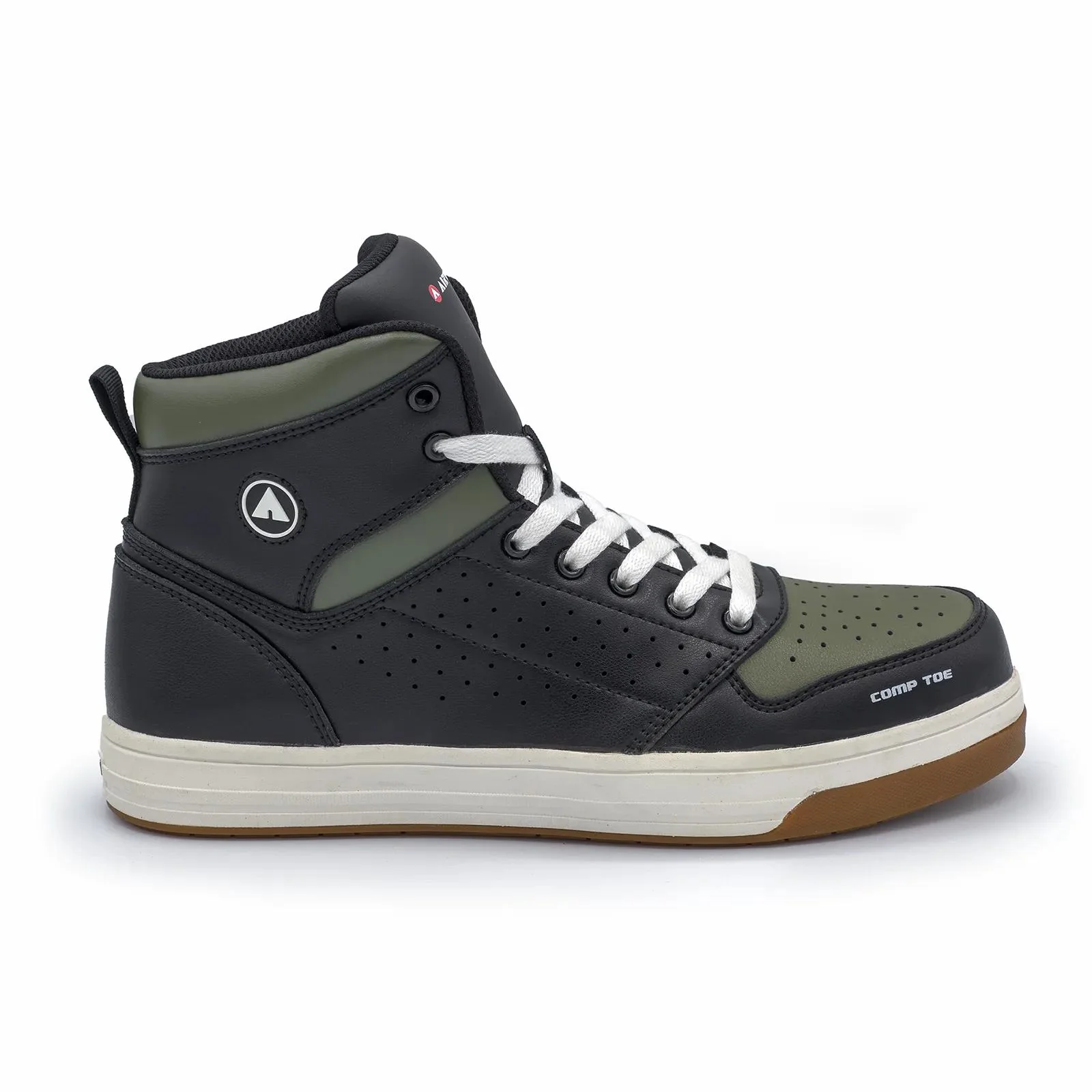 Arena Mid Composite Toe Work Shoes – Black/Olive