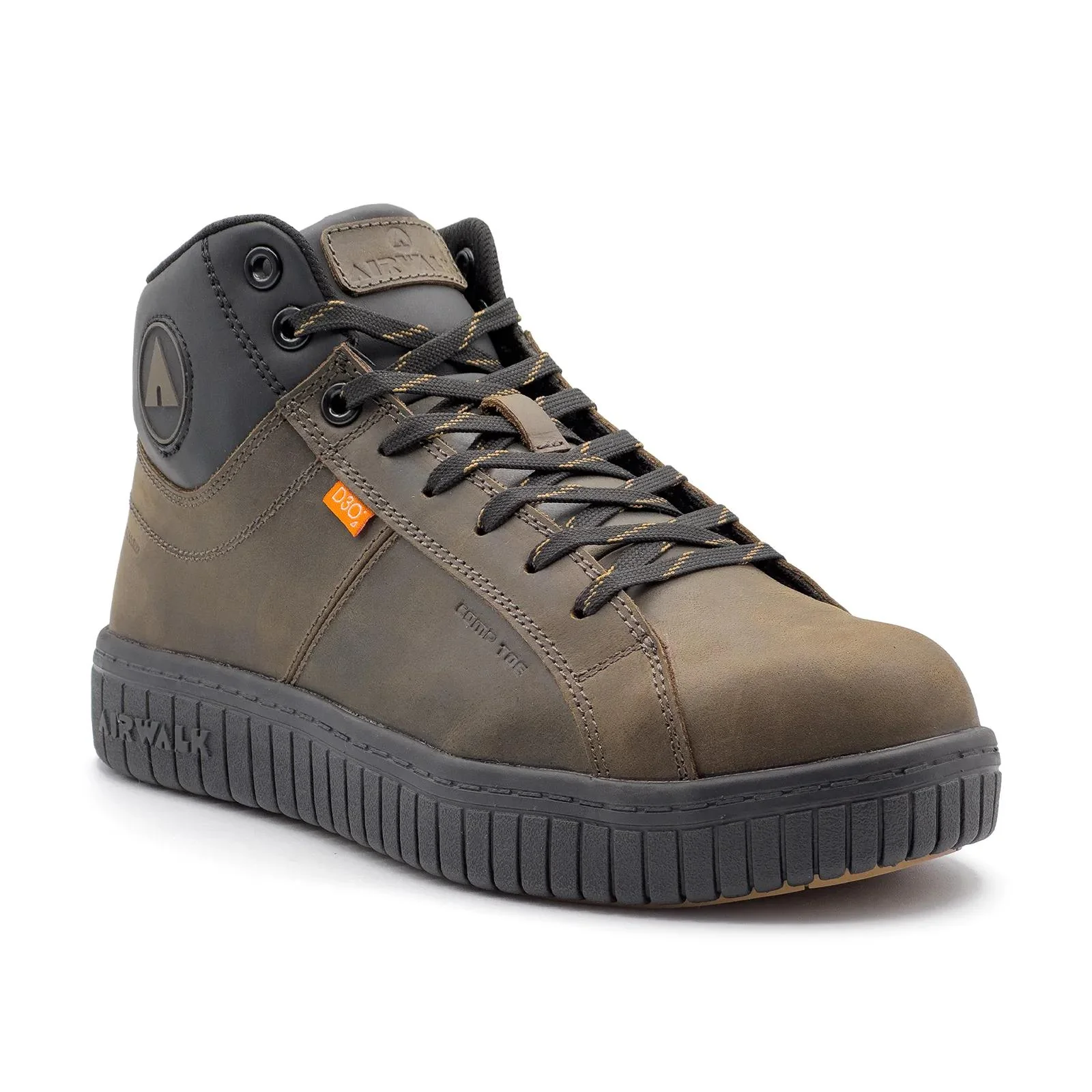Deuce Internal Met Leather Mid Composite Toe Work Boots – Dark Coffee - Image 2