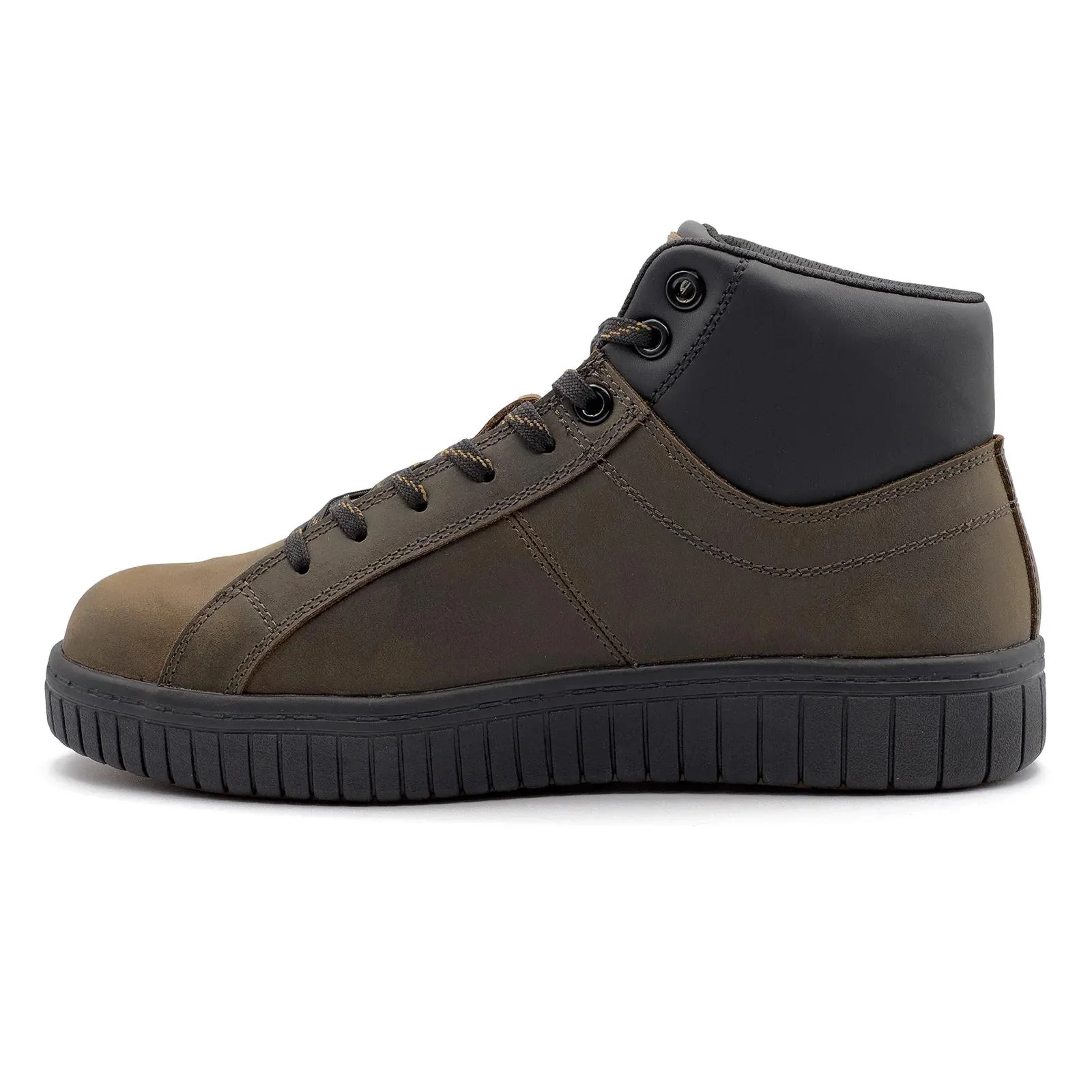 Deuce Internal Met Leather Mid Composite Toe Work Boots – Dark Coffee - Image 7
