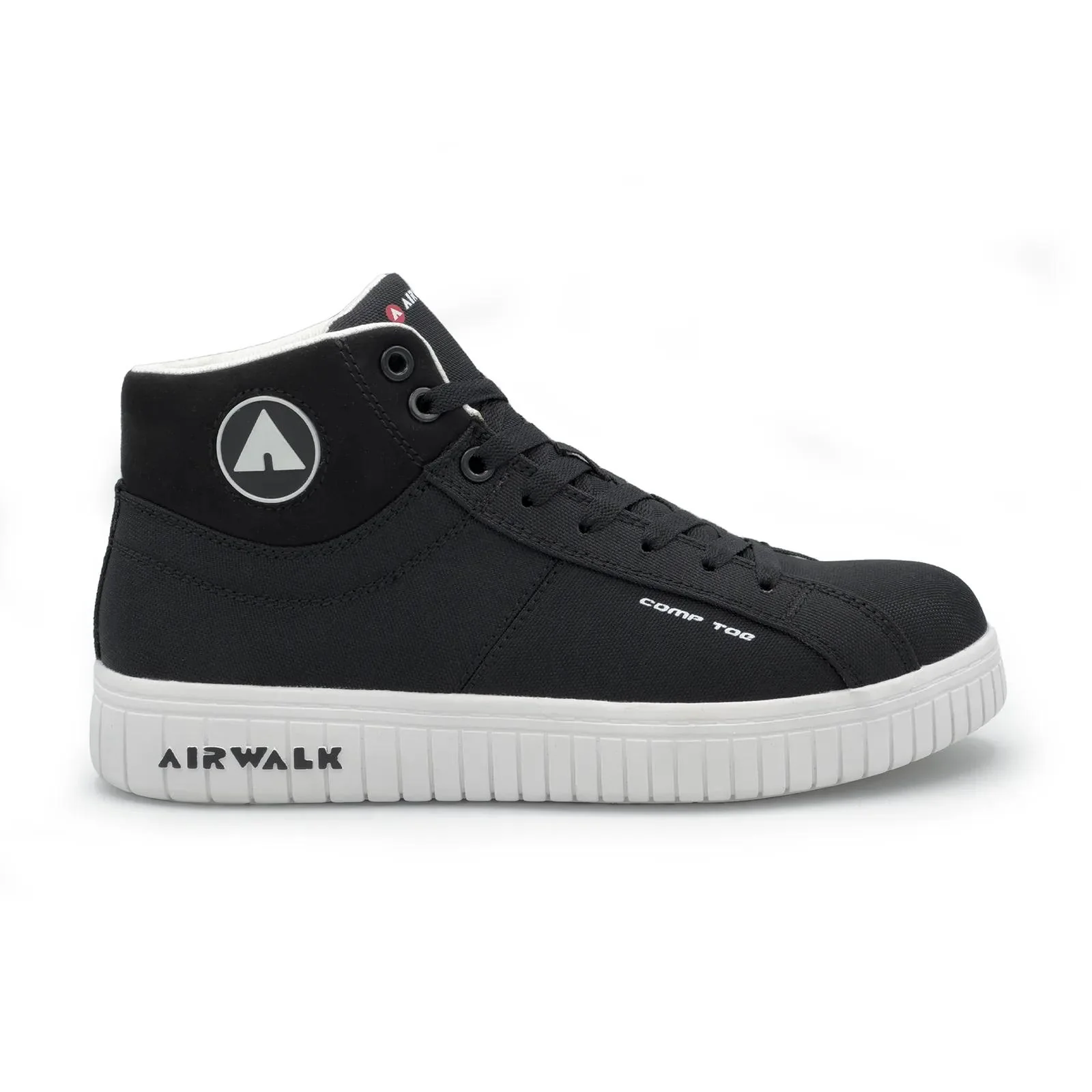 Deuce Mid Composite Toe Work Boots – Black/White