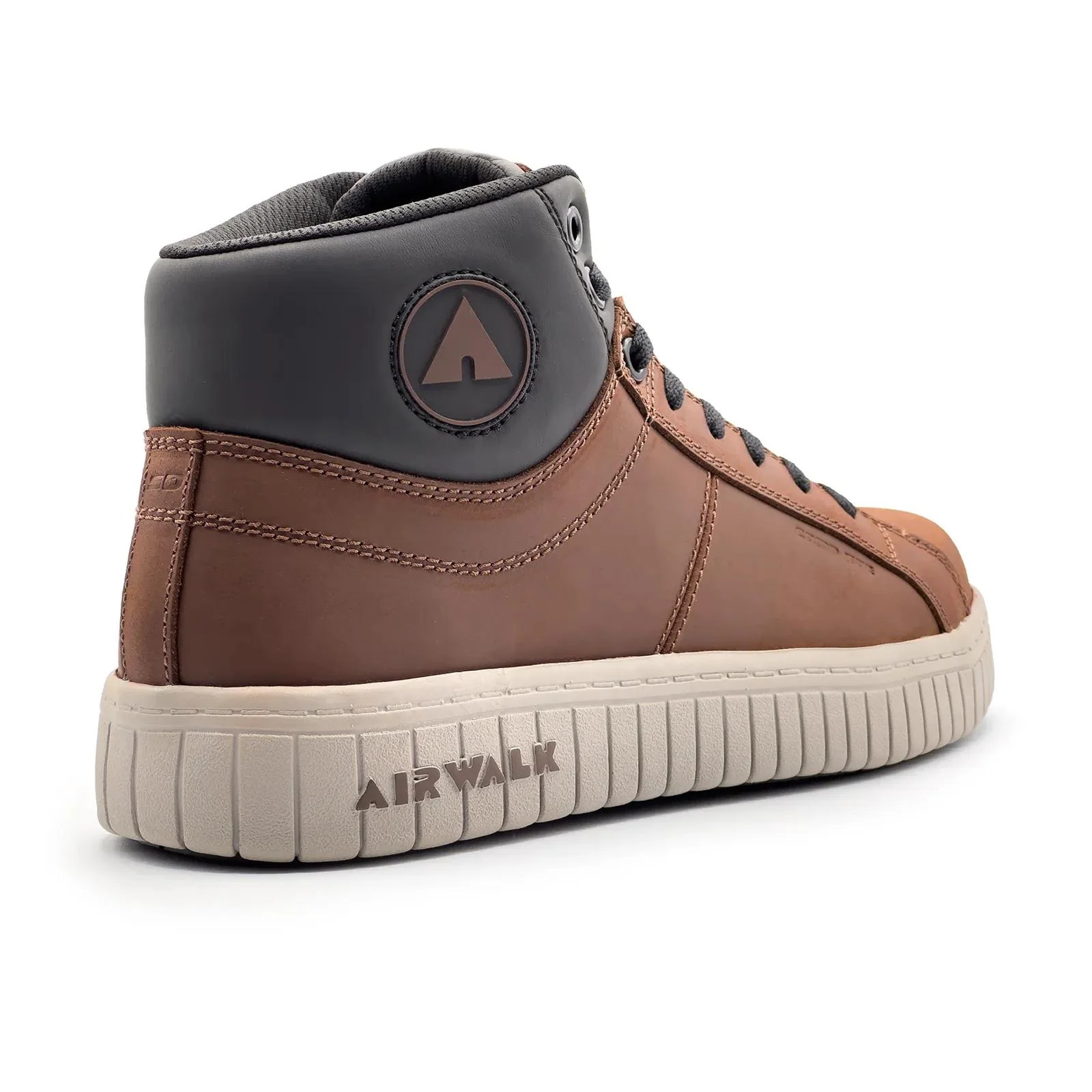 Deuce SD10 Leather Mid Composite Toe Work Boots – Brown/Tan - Image 5