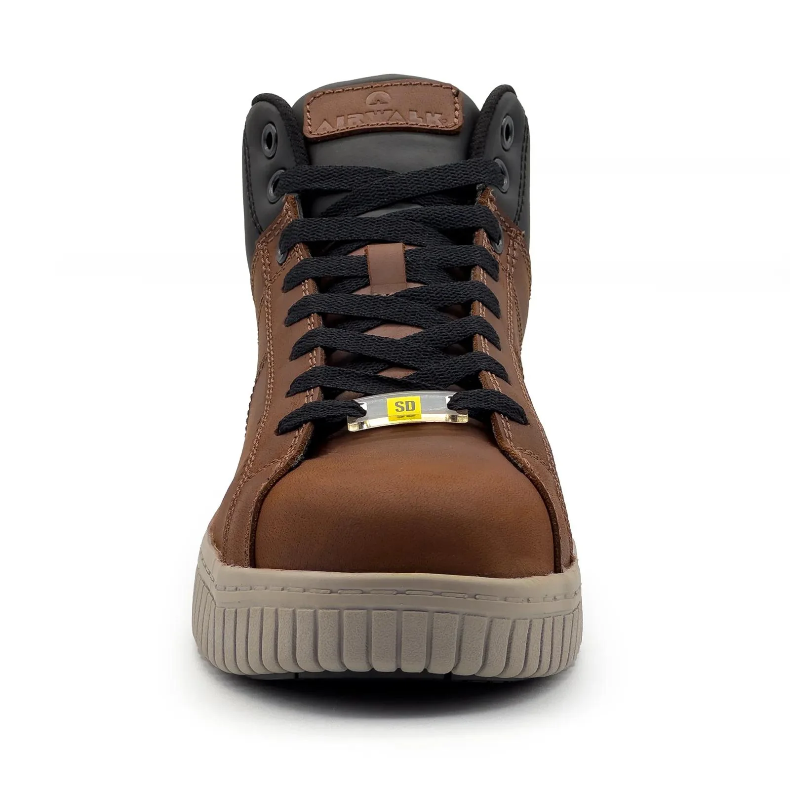 Deuce SD10 Leather Mid Composite Toe Work Boots – Brown/Tan - Image 7