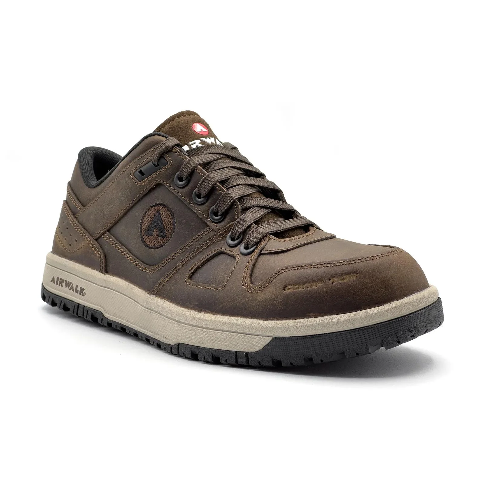 Mongo Leather Composite Toe Work Shoes – Chocolate Brown - Image 2