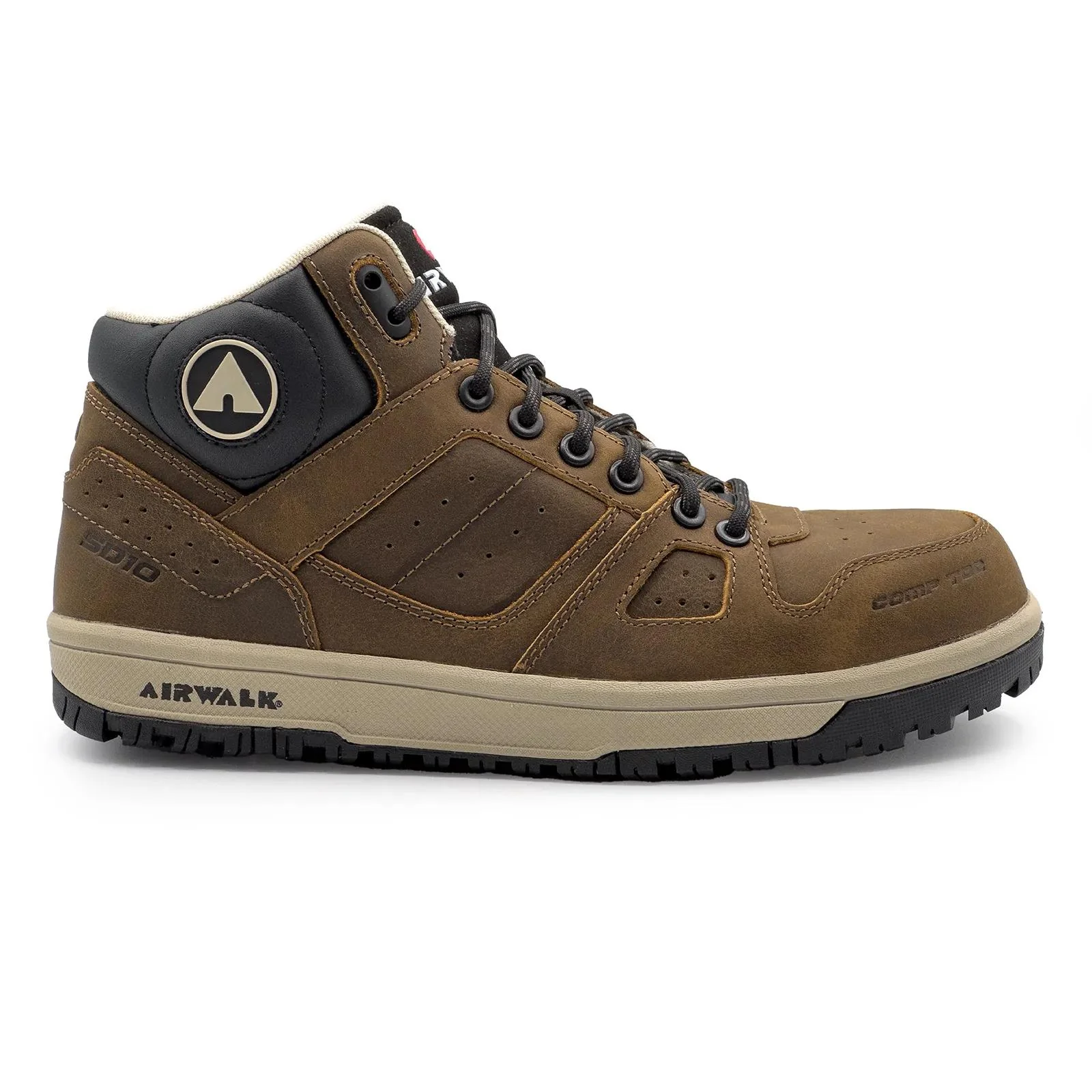 Mongo Leather SD10 Women’s Composite Toe Mid Work Boots – Brown