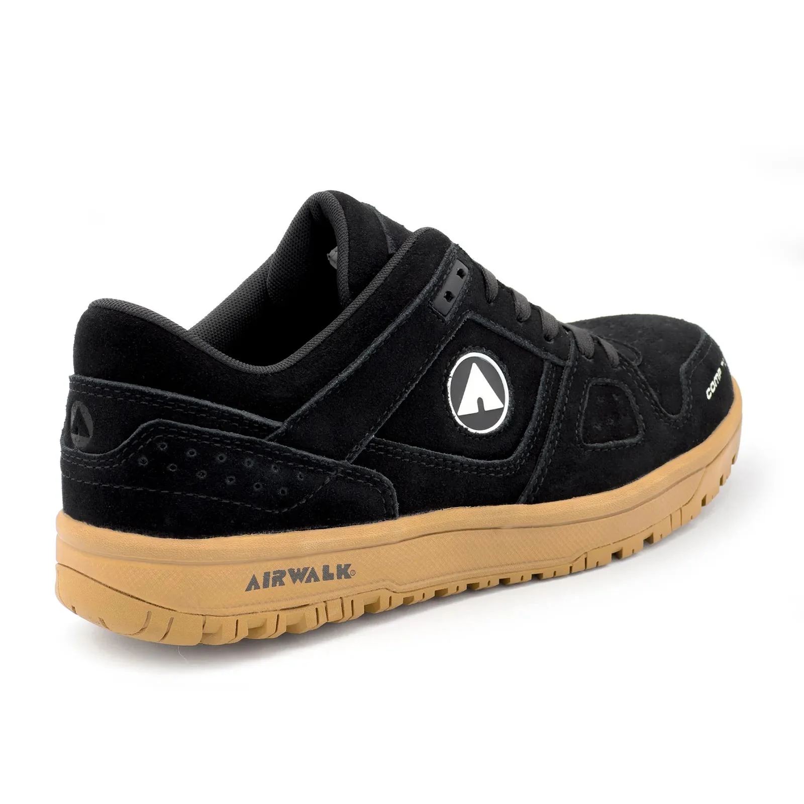 Mongo Suede Low Composite Toe Work Shoes – Black/Gum - Image 5