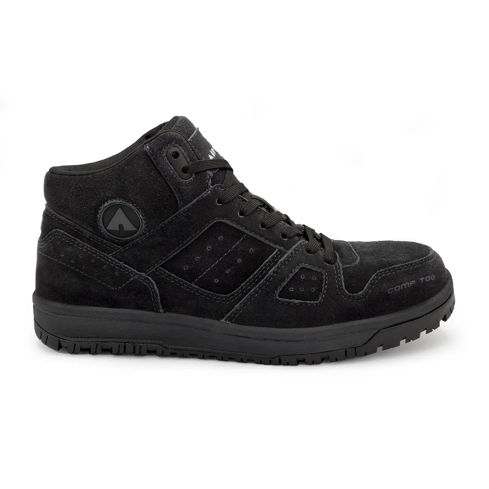 Mongo Suede Mid Women’s Composite Toe Work Boots – Black/Black