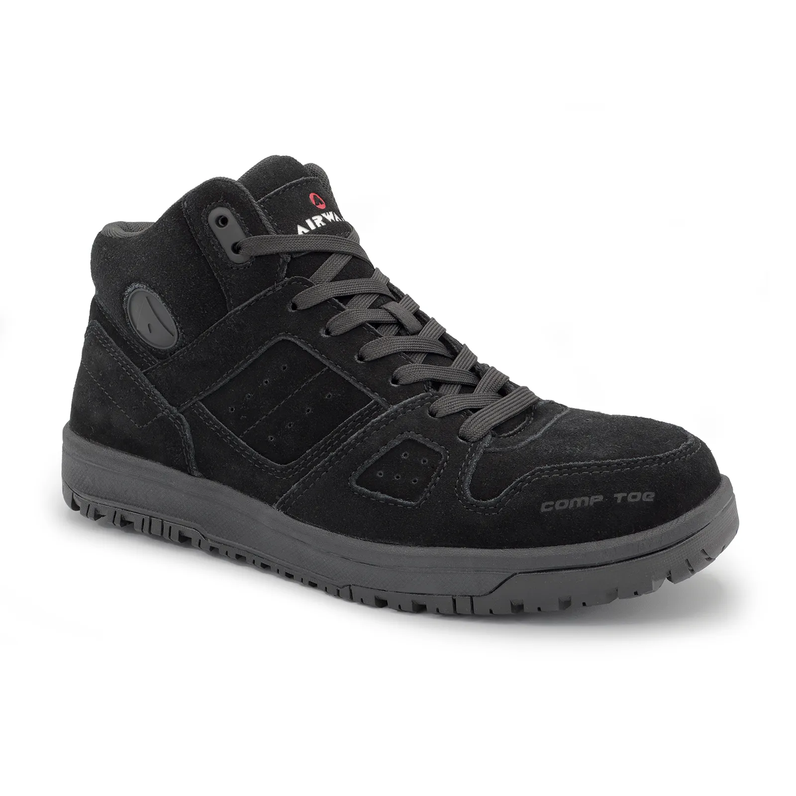 Mongo Suede Mid Women’s Composite Toe Work Boots – Black/Black - Image 2