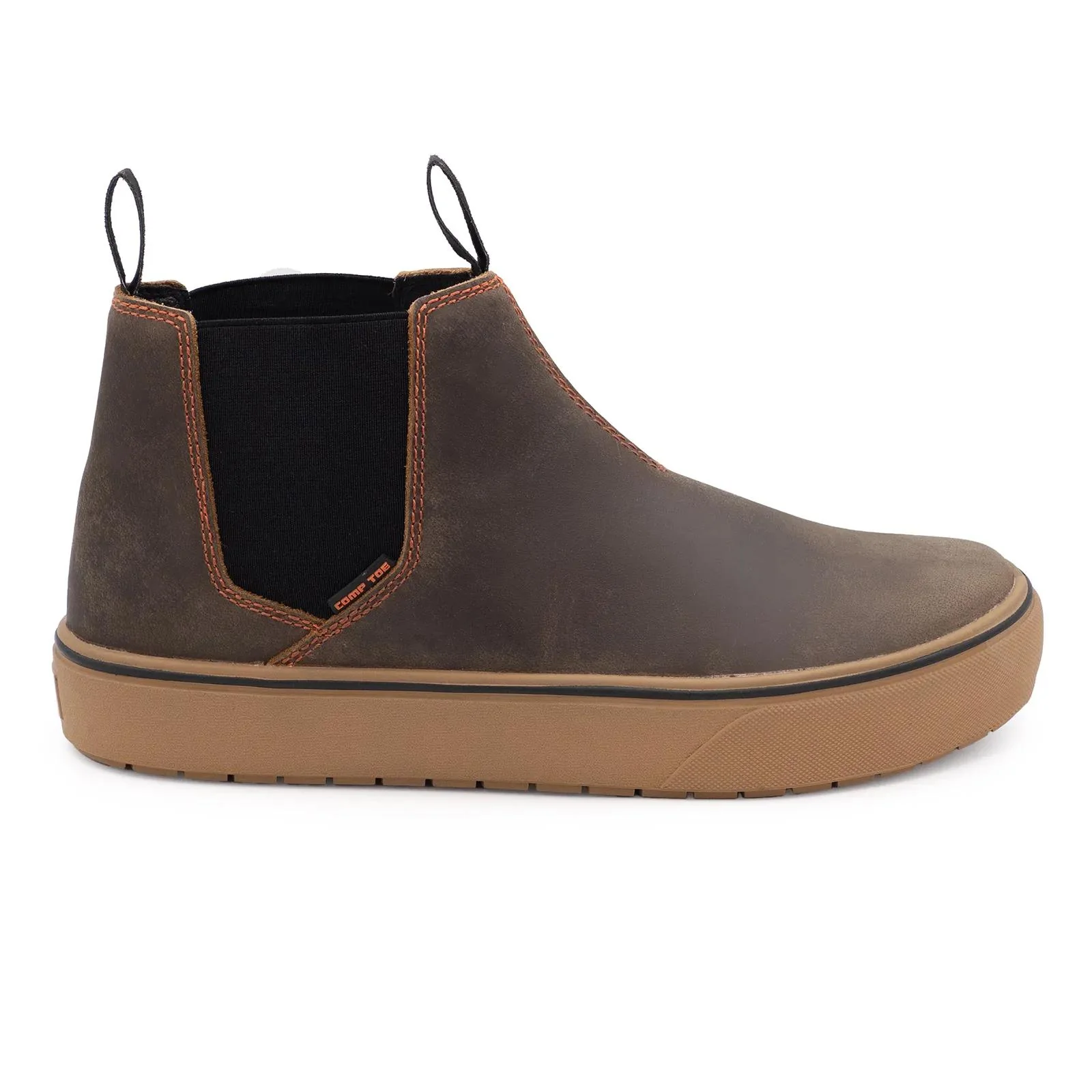 Venice Leather Chelsea Composite Toe Work Boots – Brown/Gum