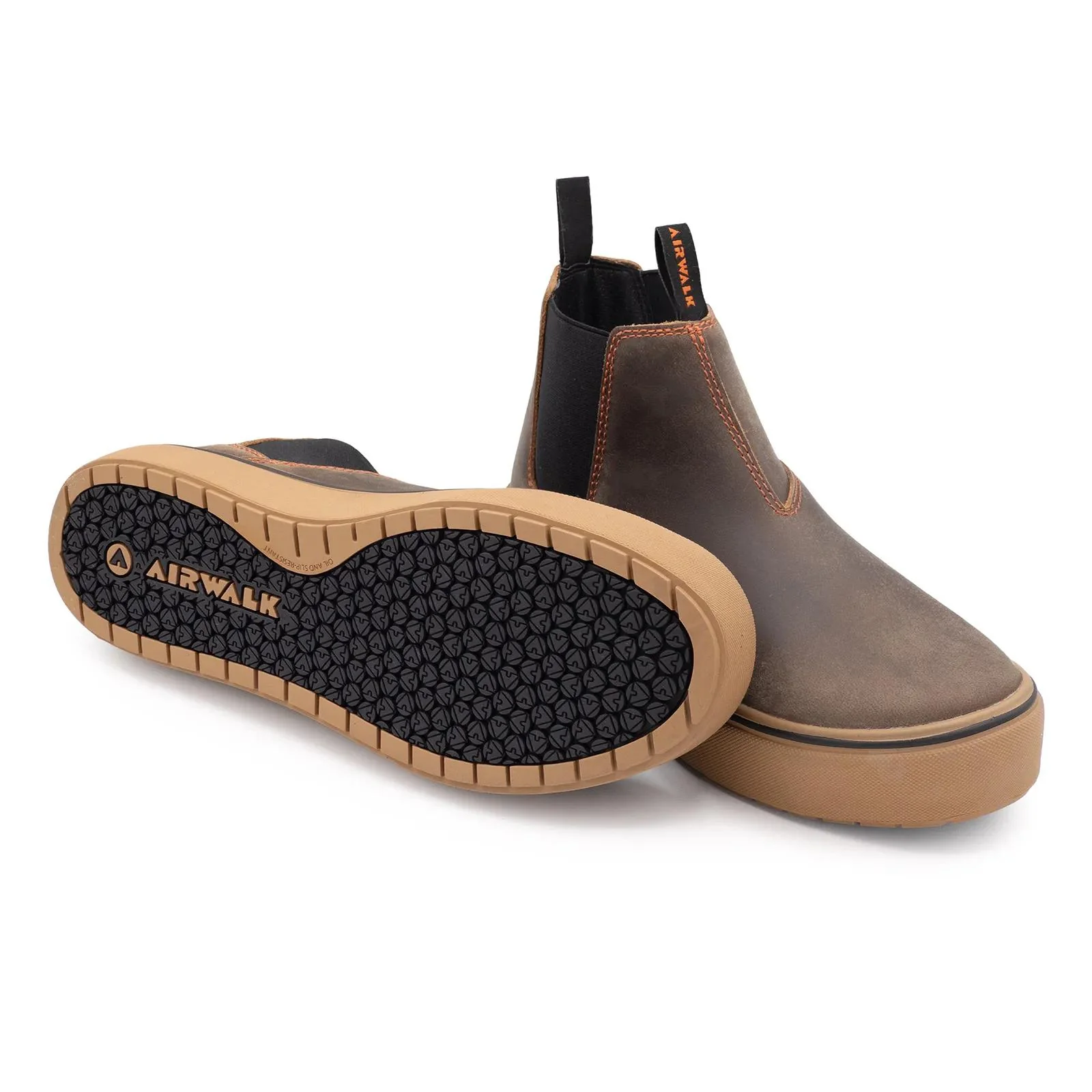 Venice Leather Chelsea Composite Toe Work Boots – Brown/Gum - Image 7