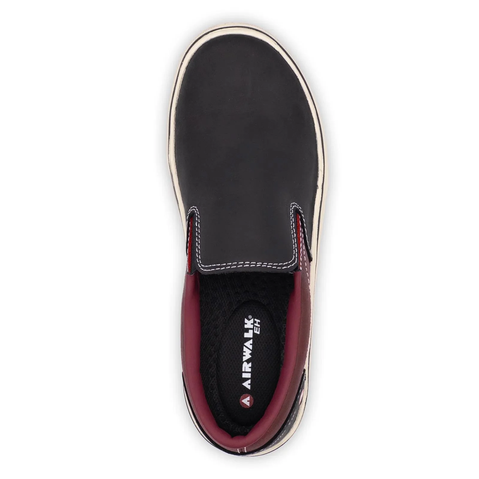 Venice Leather Slip-On Women’s Composite Toe Work Shoes – Black/Tawny Port - Image 4