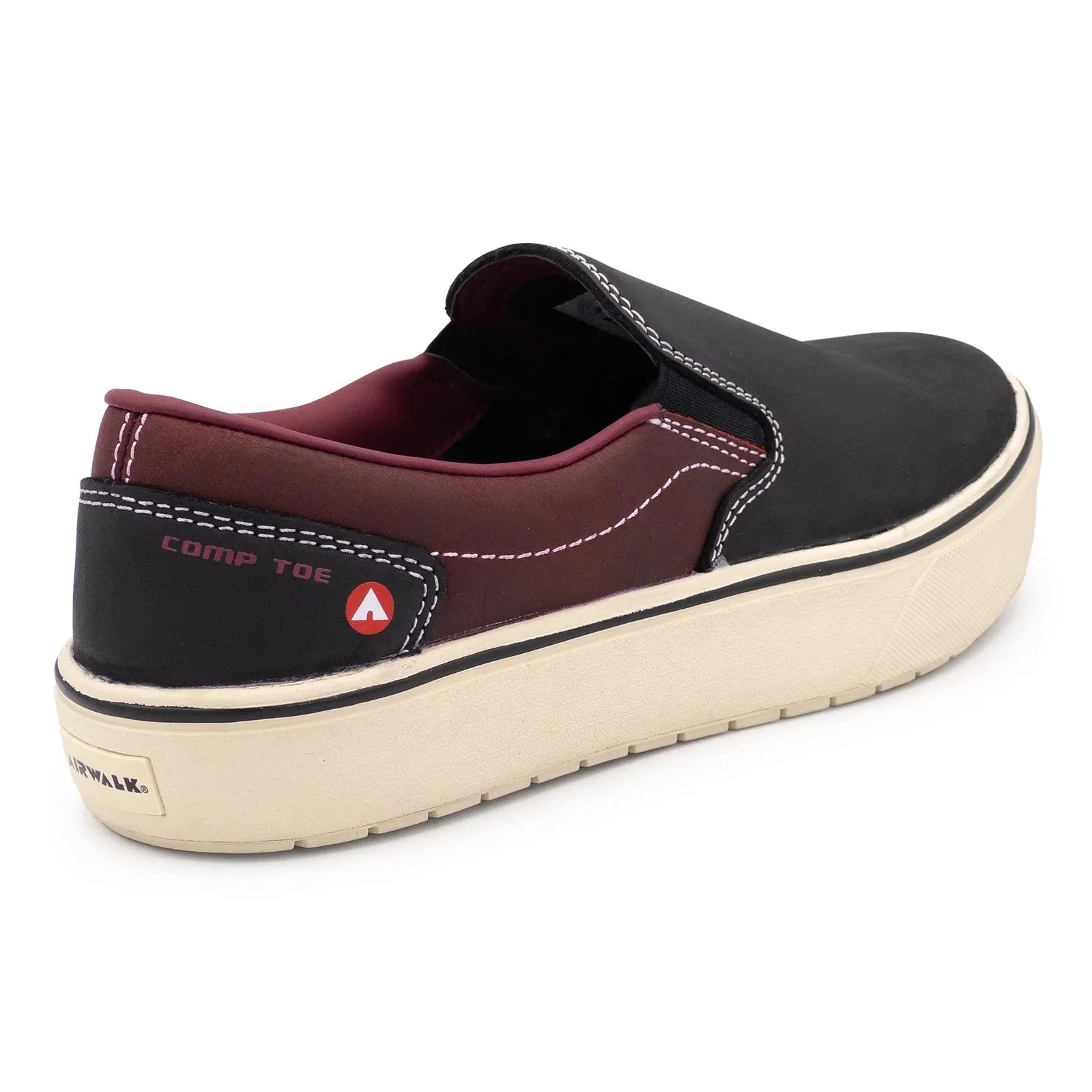 Venice Leather Slip-On Women’s Composite Toe Work Shoes – Black/Tawny Port - Image 5