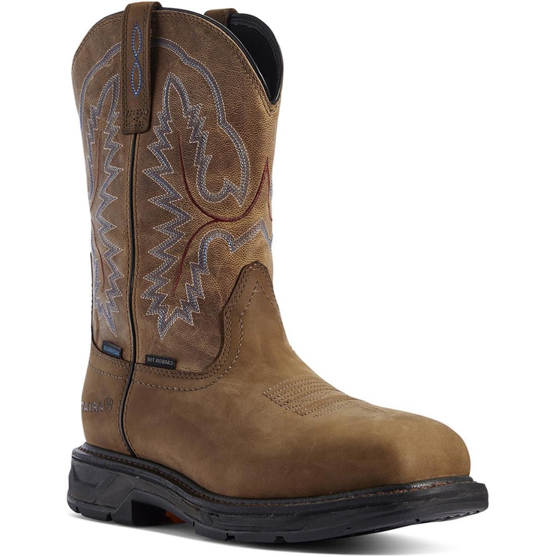 WorkHog XT Wide Square Toe Waterproof Carbon Toe Work Boot Distressed Brown - Image 2
