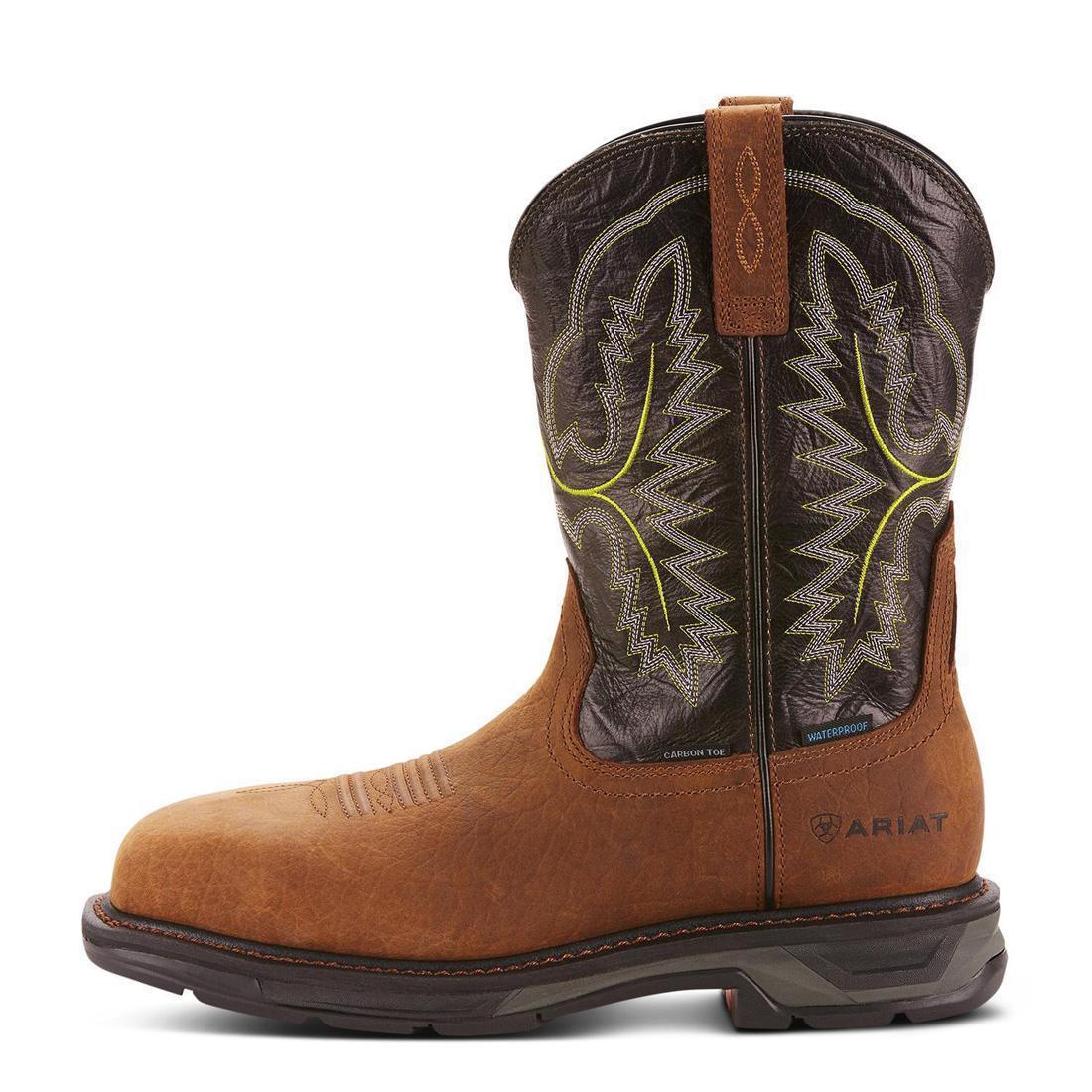 WorkHog XT Wide Square Toe Waterproof Carbon Toe Work Boot Tumbled Bark - Image 6