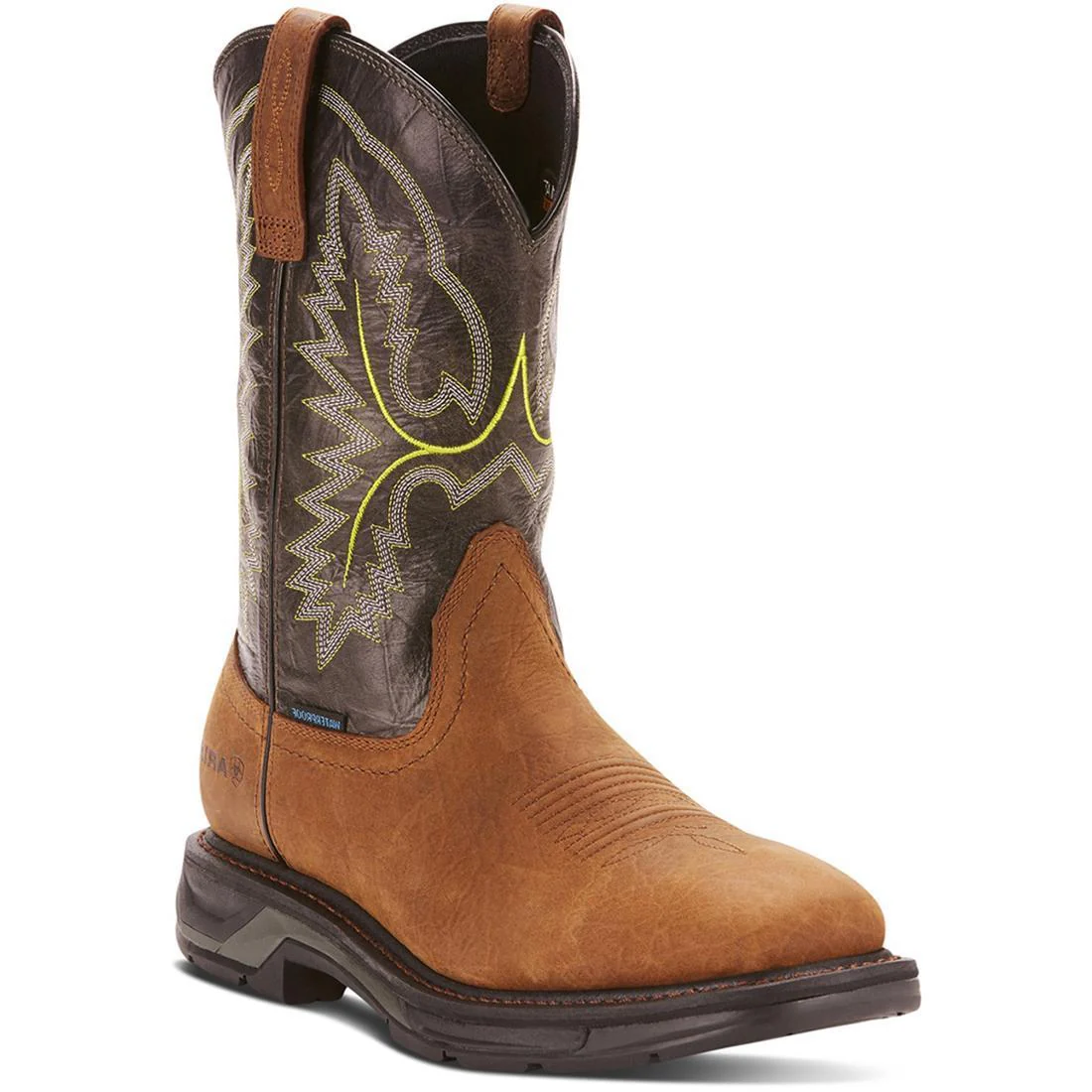 WorkHog XT Wide Square Toe Waterproof Work Boot Tumbled Bark - Image 2