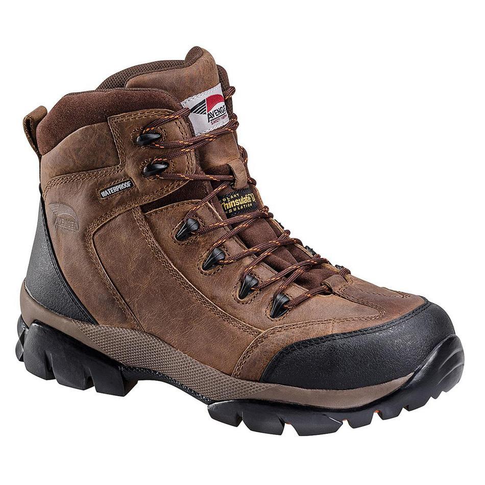 6" Waterproof Insulated Composite Toe Work Boots – Brown - Image 2