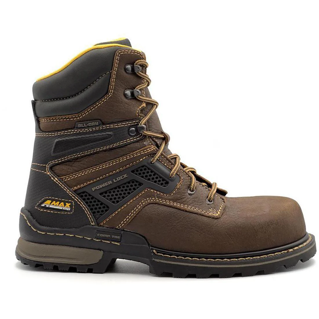 A-Max Dozer Waterproof Composite Toe 8" Boots - Brown