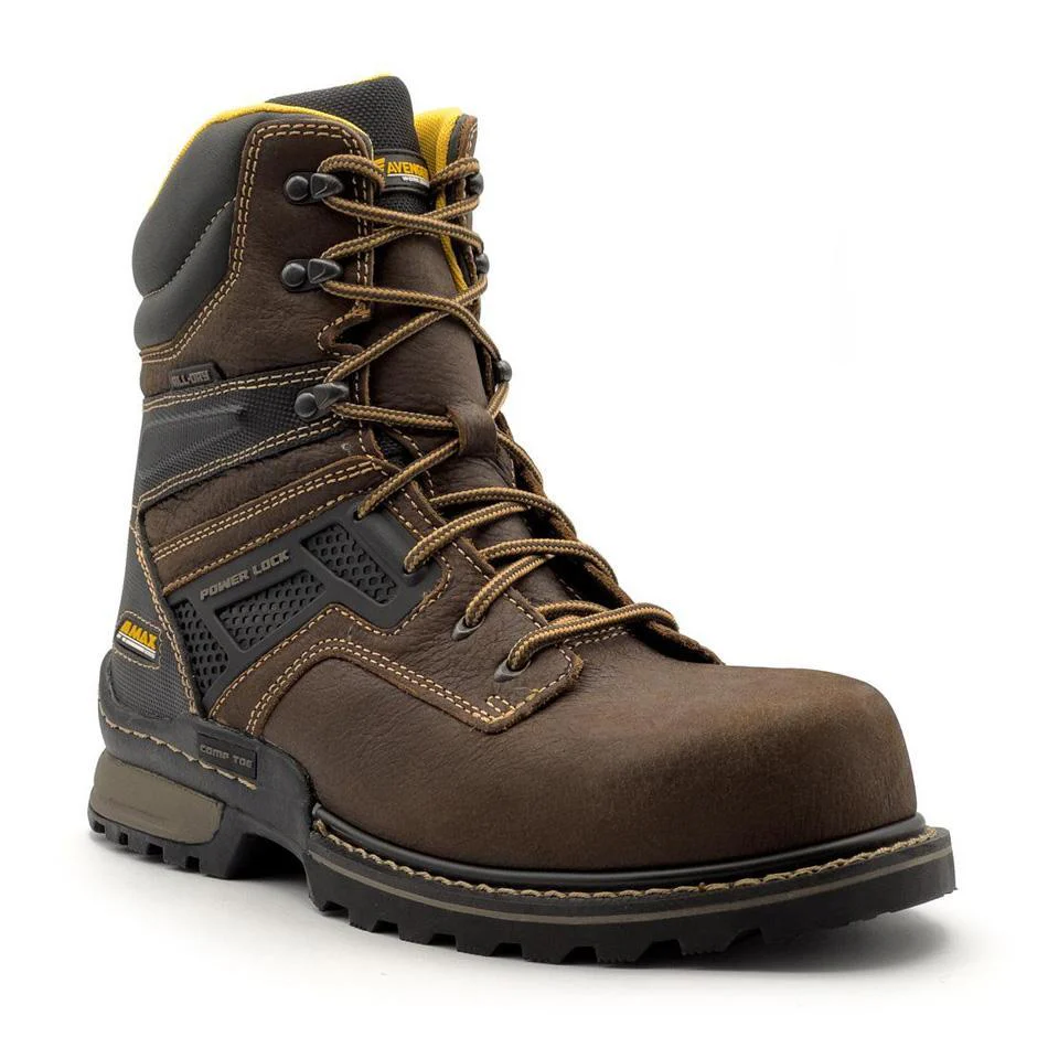 A-Max Dozer Waterproof Composite Toe 8" Boots - Brown - Image 2