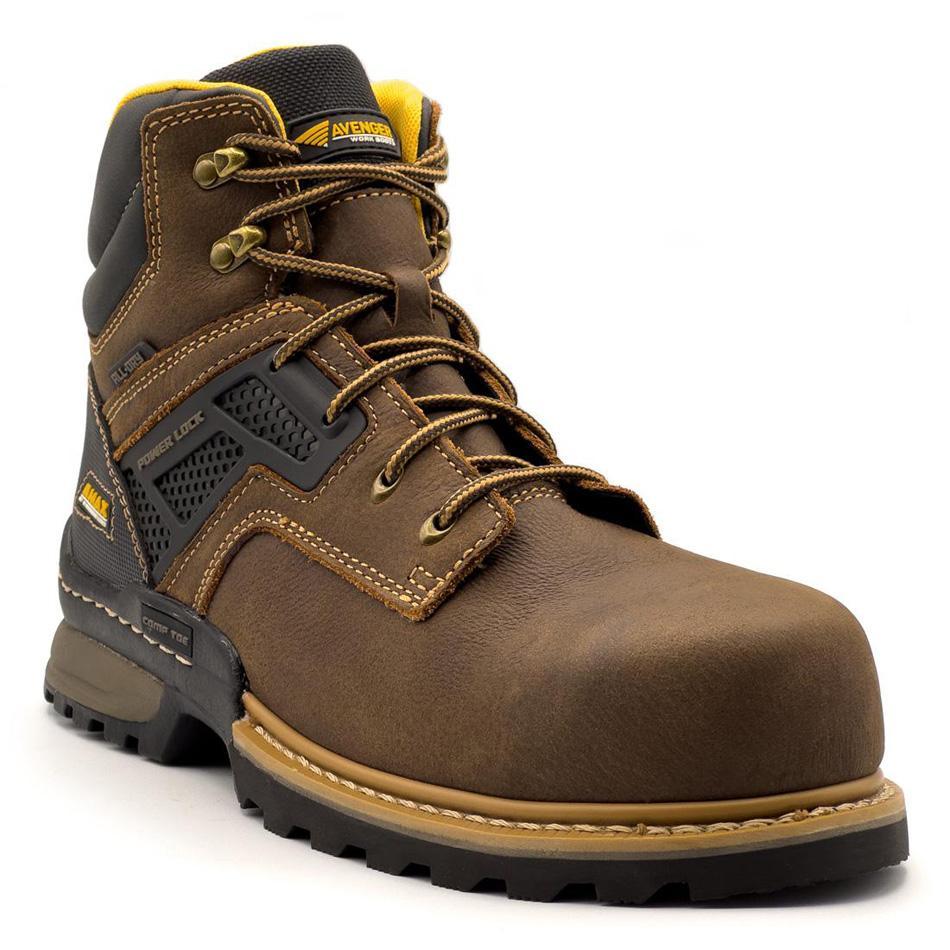 A-Max Dozer Waterproof Composite Toe Work Boots – Brown - Image 2