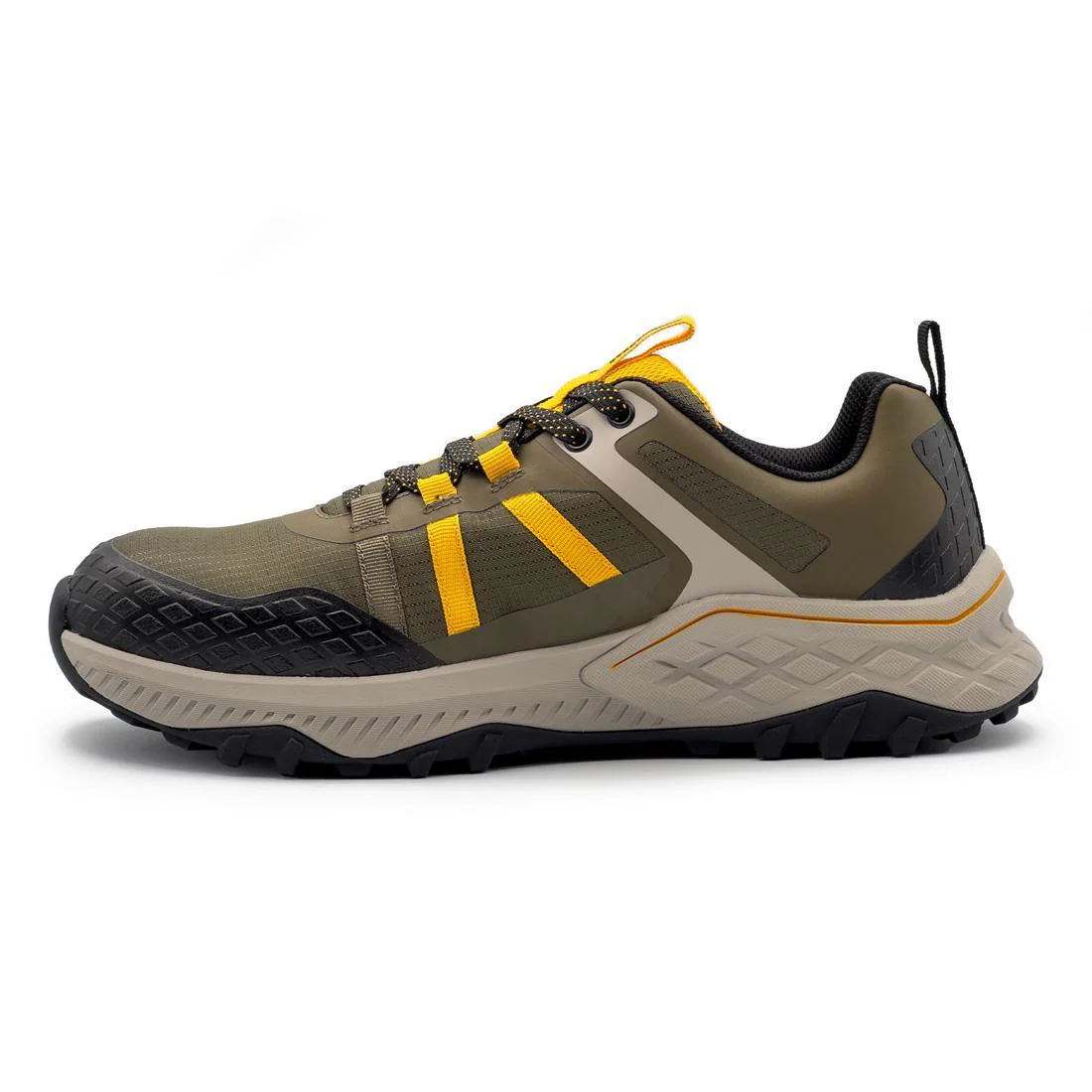 Aero Trail Composite Toe Work Shoes – Olive/Yellow - Image 6