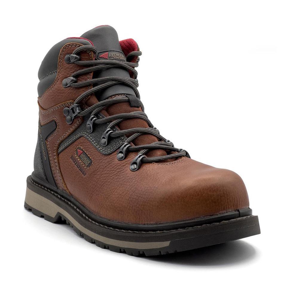 Blacksmith 6" Waterproof Aluminum Toe Work Boots – Med Brown - Image 2