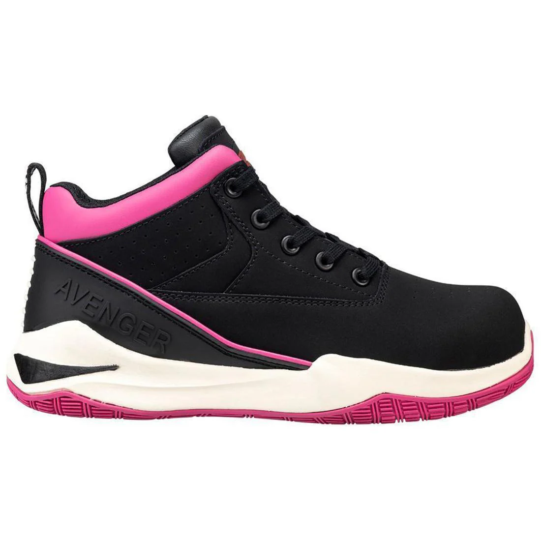 Reaction Women’s Aluminum Toe Work Boots – Black/Pink