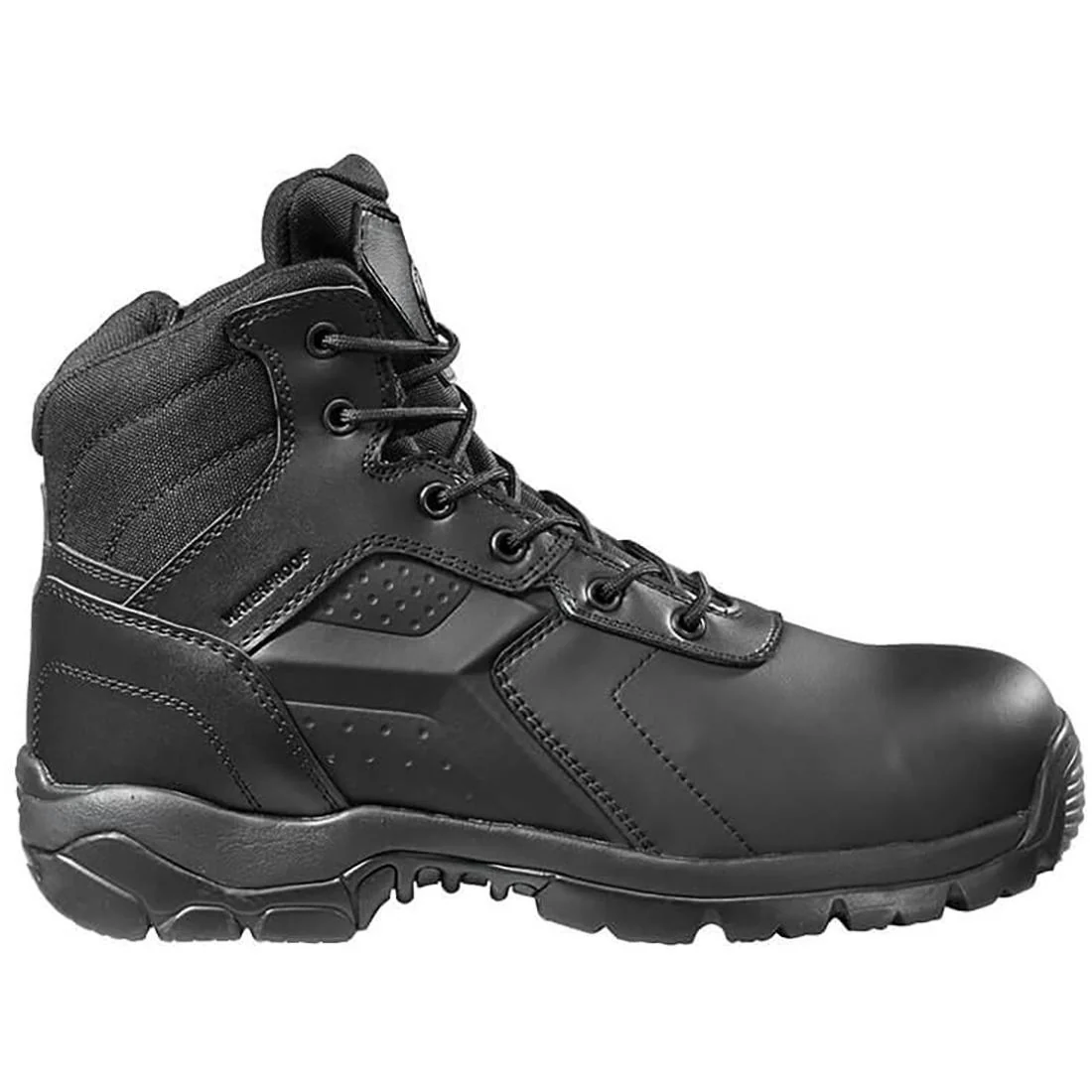 Black Diamond  6" Side Zip Waterproof Composite Toe Tactical Work Boot Black