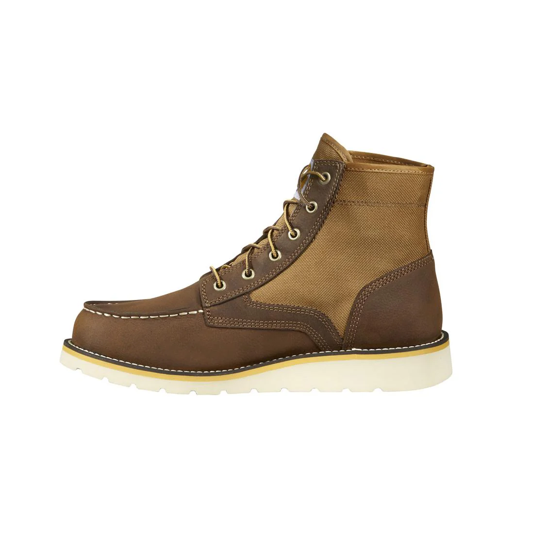 6" F/L Moc Toe Wedge Soft Toe Boot Brown - Image 6