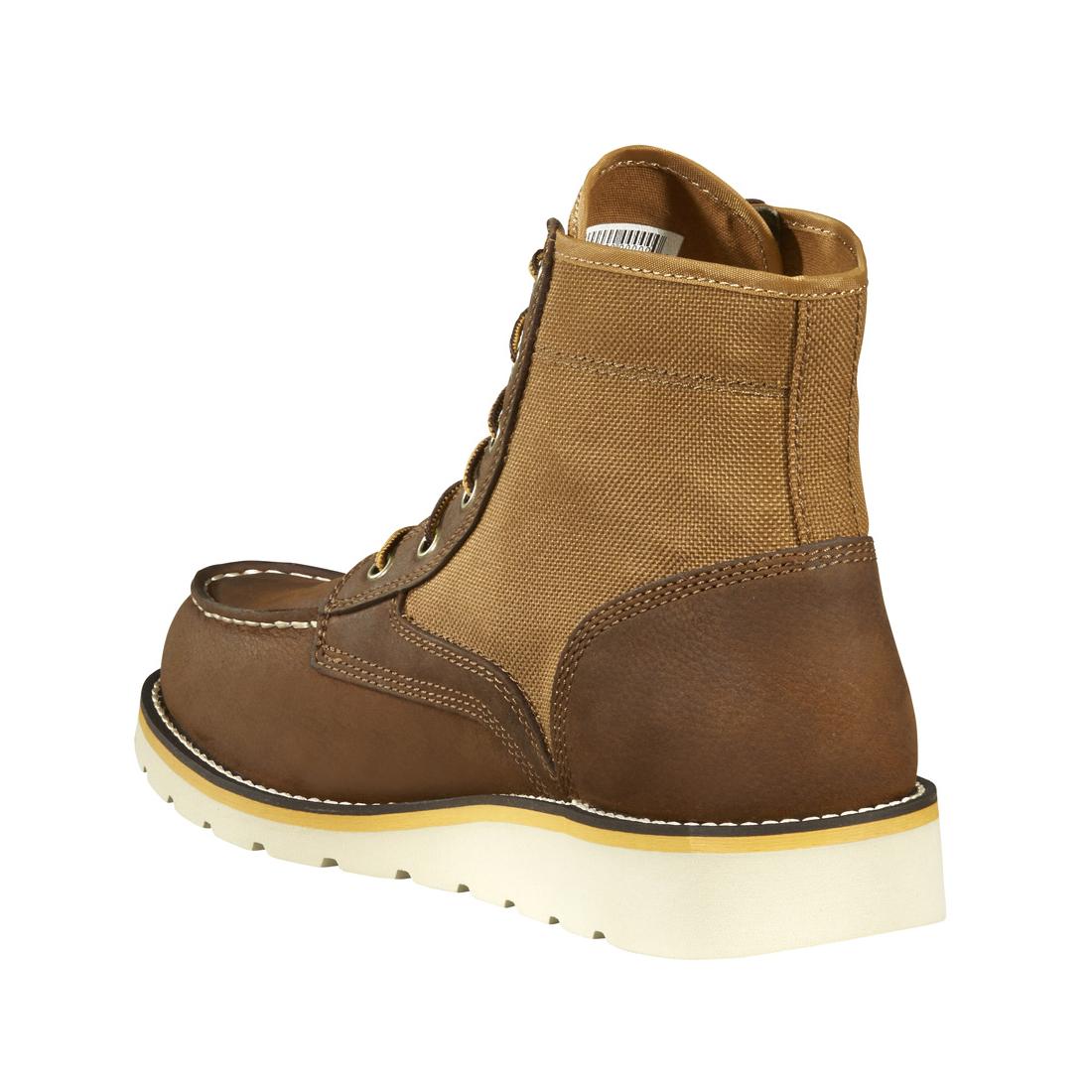 6" F/L Moc Toe Wedge Soft Toe Boot Brown - Image 7