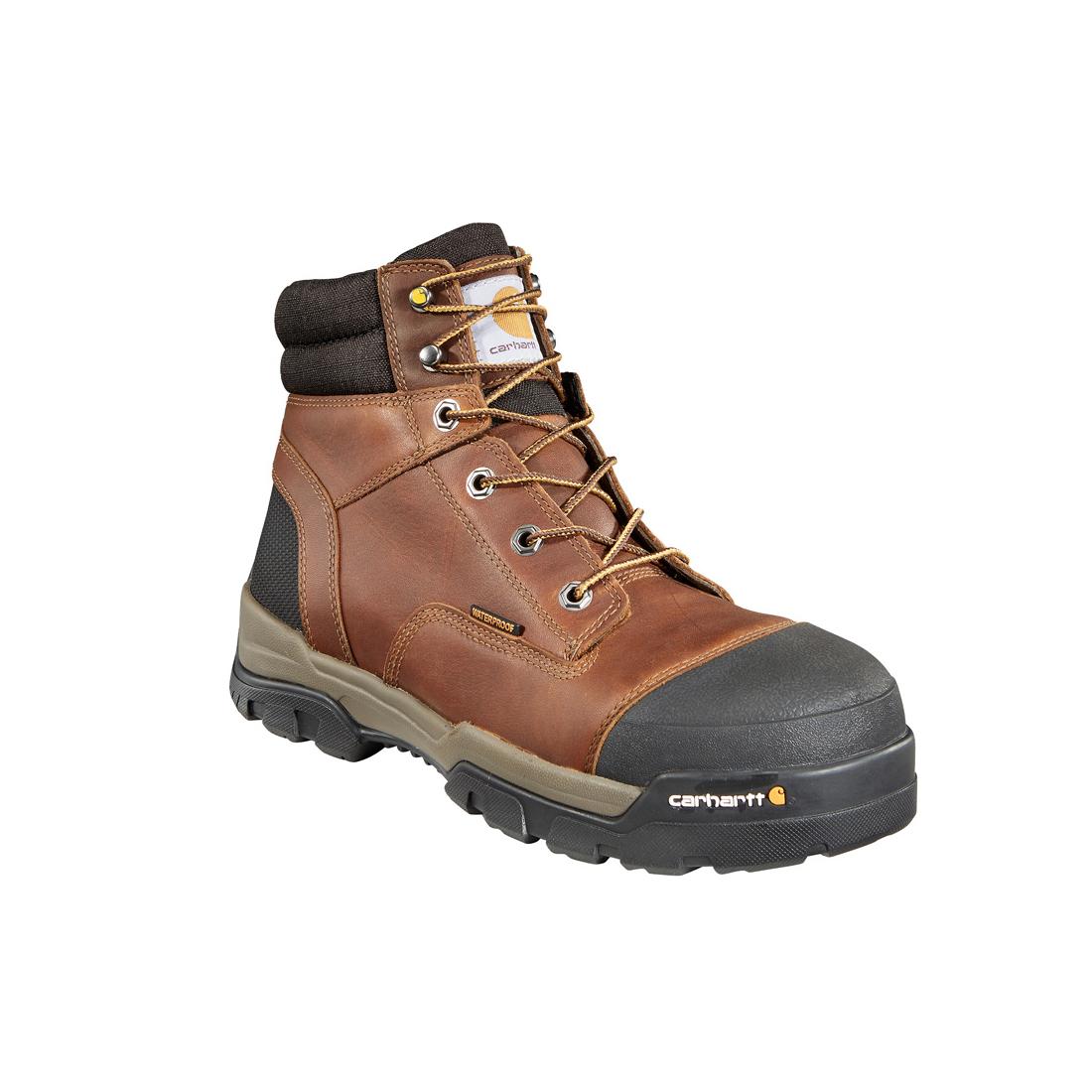 6" Ground Force Waterproof Composite Toe Work Boot Red Brown - Image 2