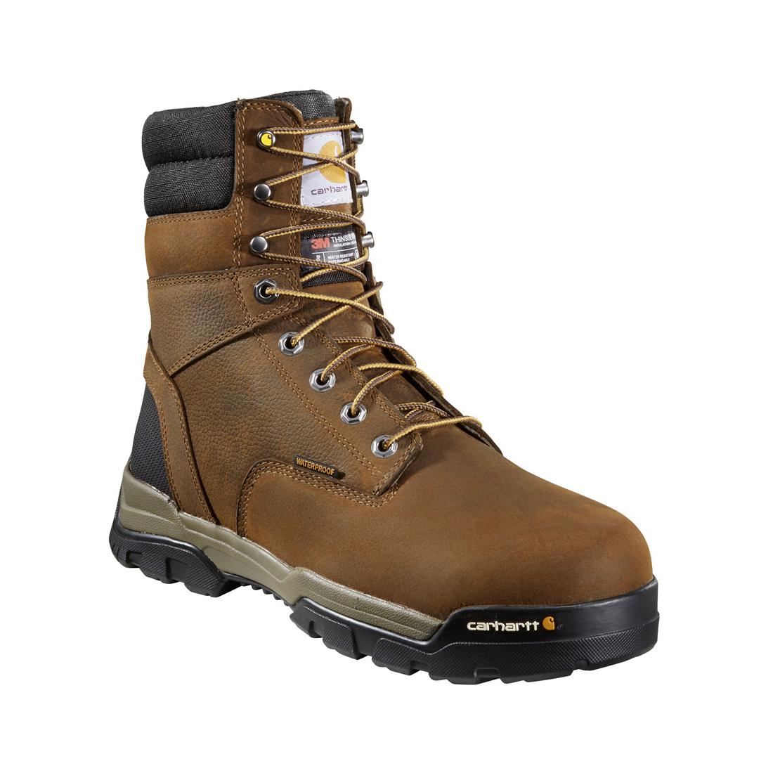 8" Ground Force Waterproof Insulated Soft Toe Boot Brown - Image 2