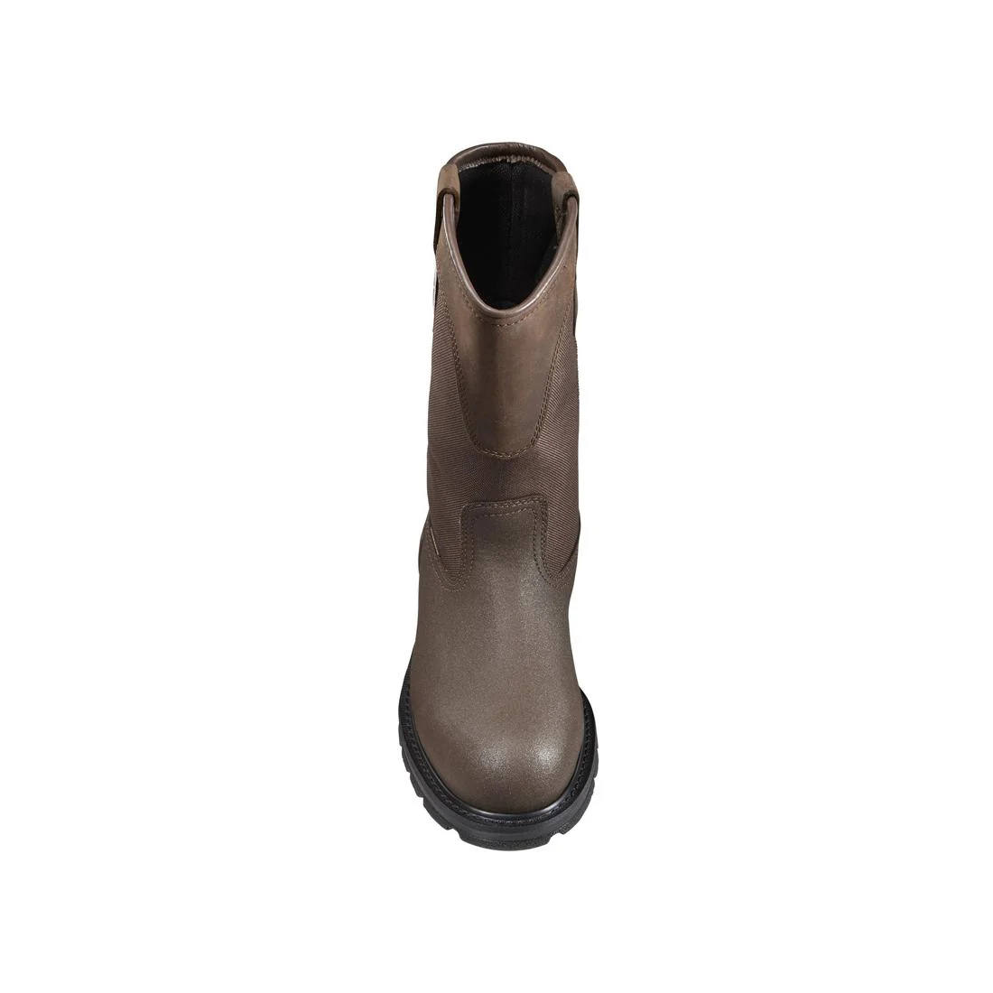 11" Heritage Steel-Toe Waterproof Wellington Pull-On Work Boot Dark Brown - Image 4