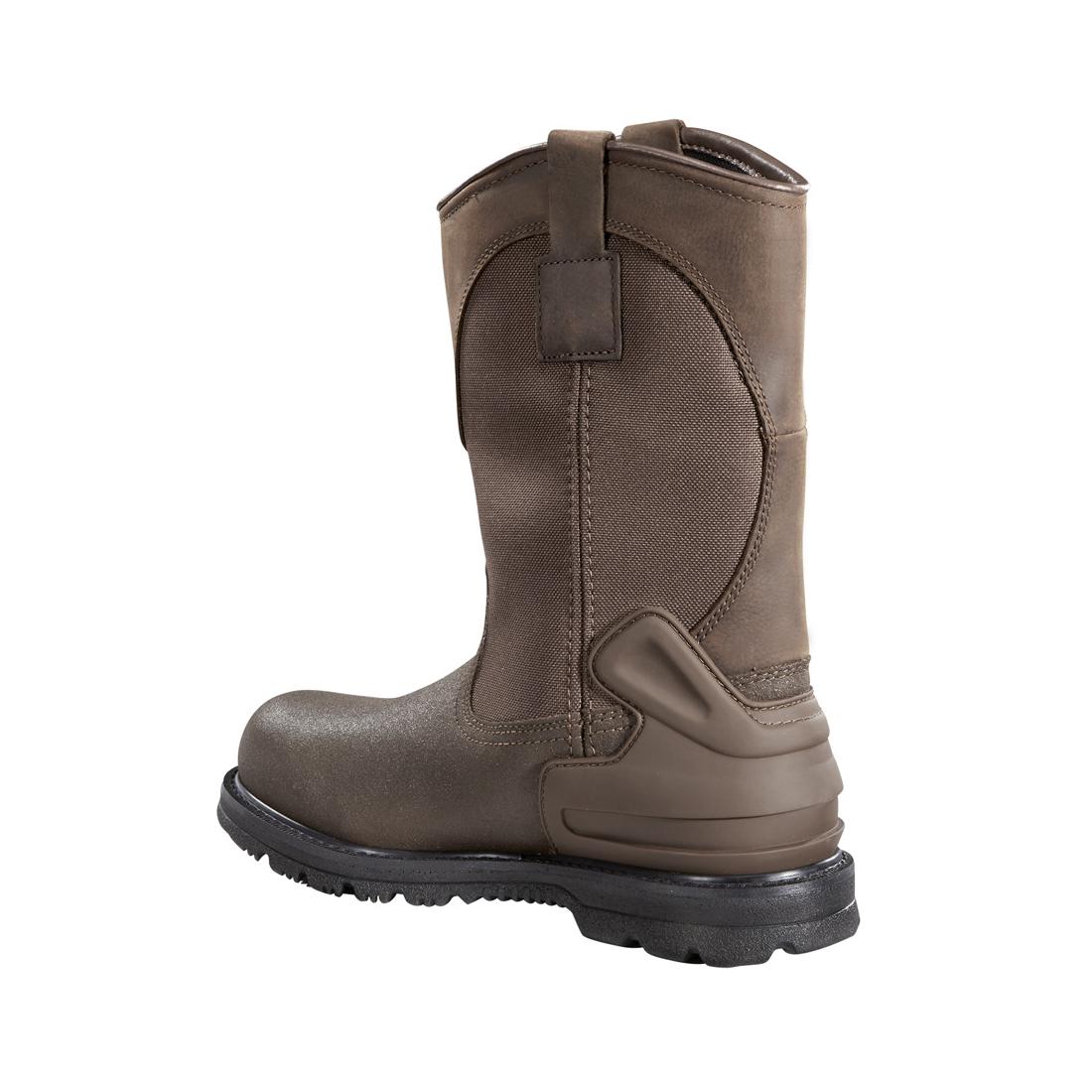 11" Heritage Steel-Toe Waterproof Wellington Pull-On Work Boot Dark Brown - Image 7