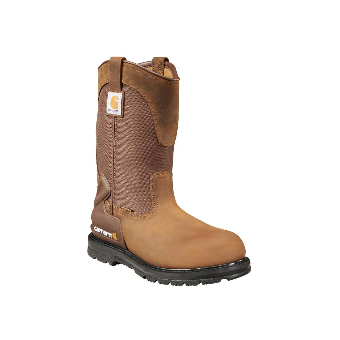11" Heritage Steel-Toe Waterproof Wellington Pull On Work Boot Brown - Image 2