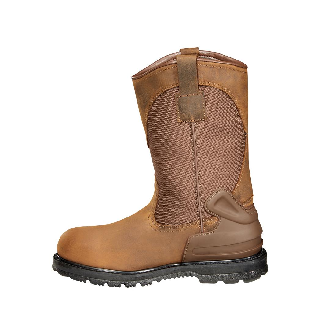 11" Heritage Steel-Toe Waterproof Wellington Pull On Work Boot Brown - Image 5