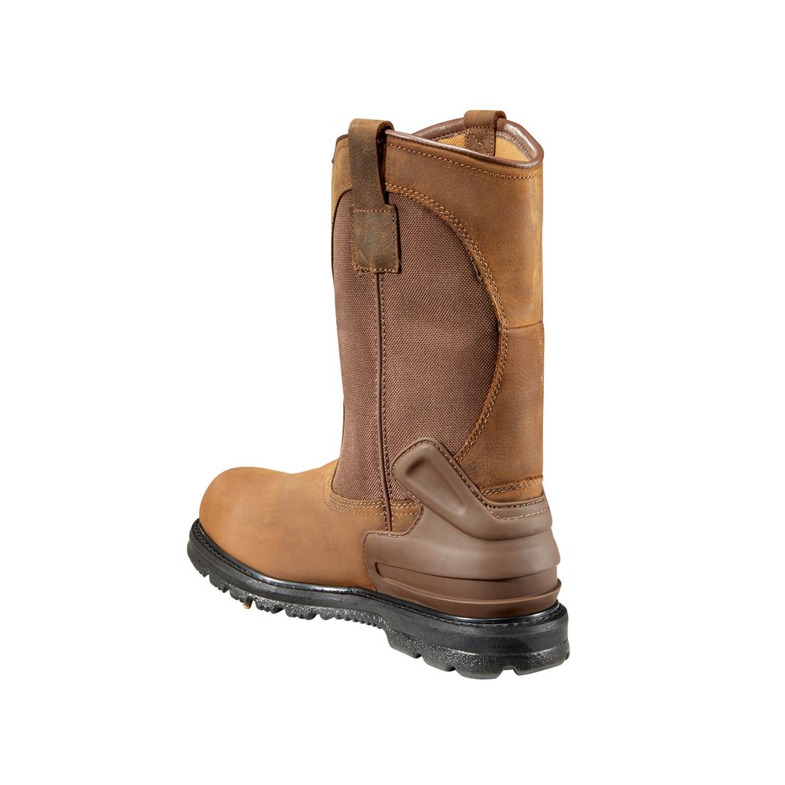 11" Heritage Steel-Toe Waterproof Wellington Pull On Work Boot Brown - Image 6
