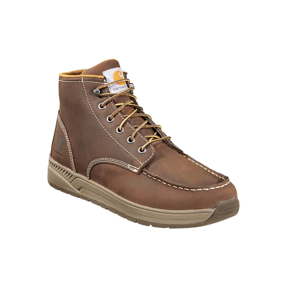 4" Lightweight Wedge Soft-Toe Moc Toe Chukka Boot Brown - Image 2