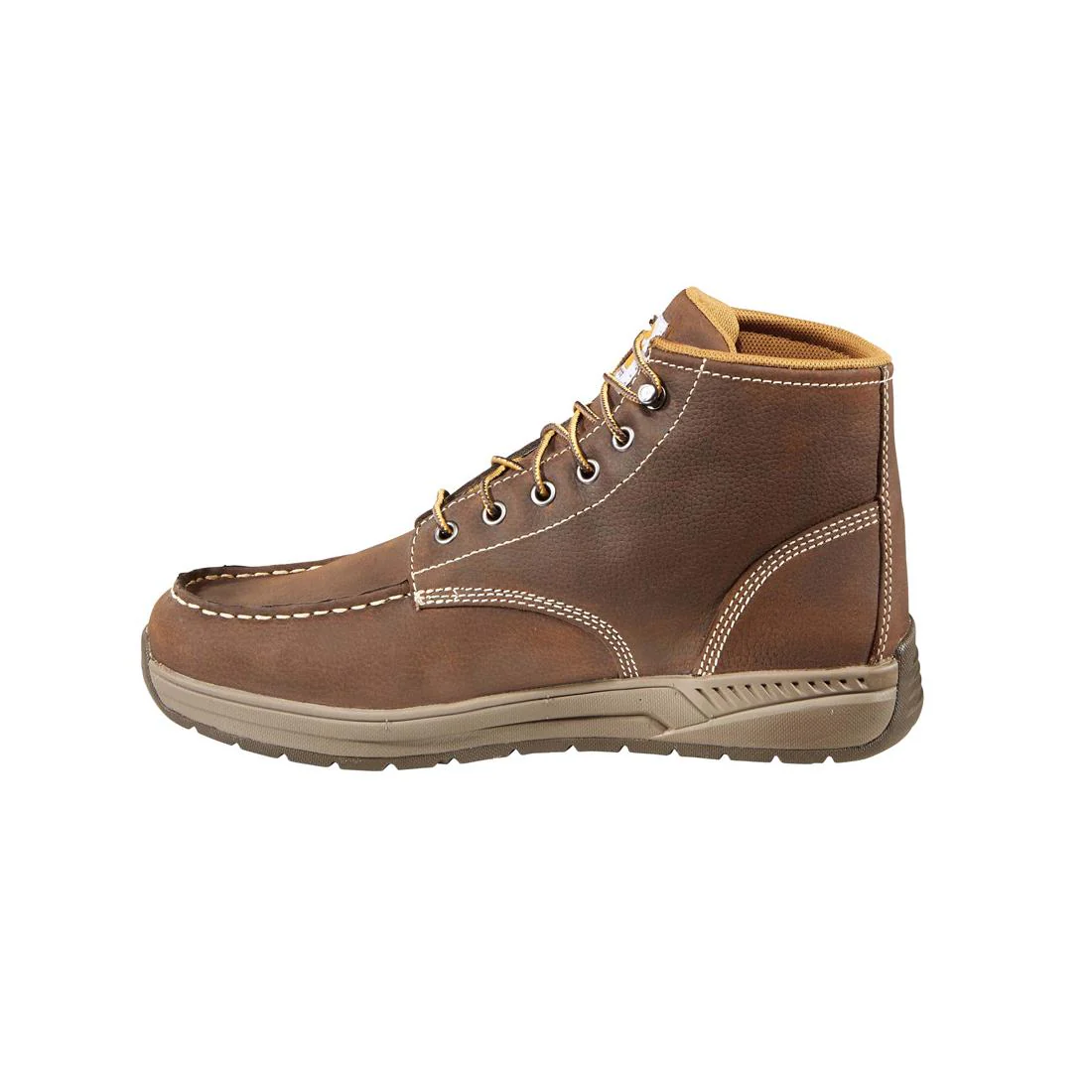 4" Lightweight Wedge Soft-Toe Moc Toe Chukka Boot Brown - Image 5