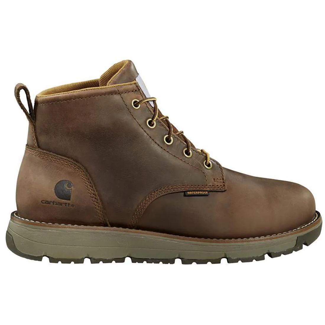 5" Millbrook Waterproof Wedge Soft Toe Boot Brown