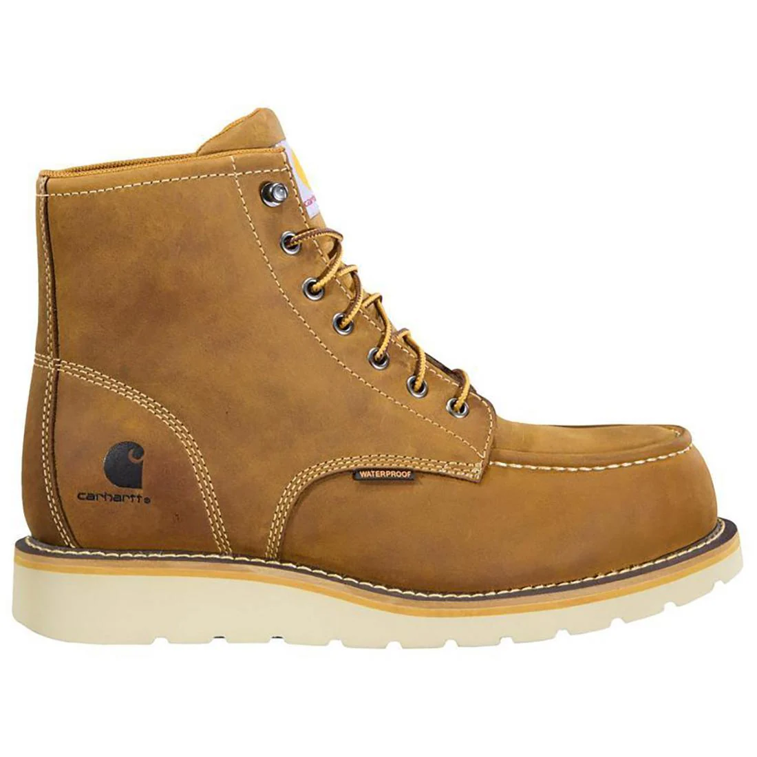 6" Moc Toe Wedge Nano Toe Boot Dark Bison Oil Tanned