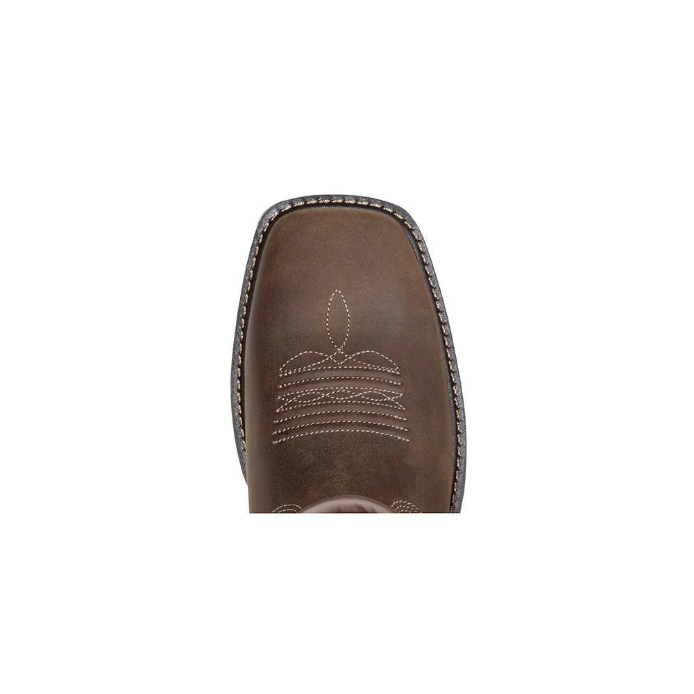11" Montana Soft-Toe Water Resistant Square Toe Wellington Boot Brown - Image 9