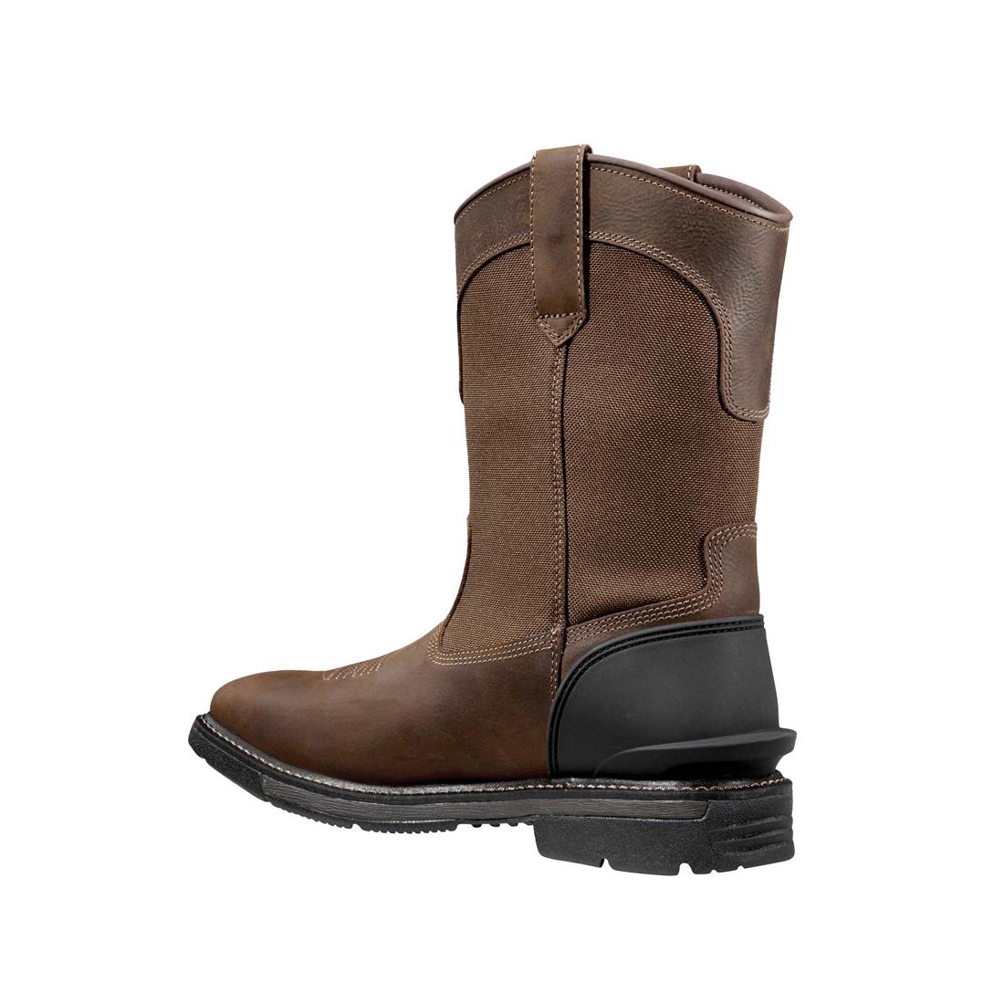 11" Montana Steel-Toe Water Resistant Square Toe Wellington Pull-On Work Boot Brown - Image 7