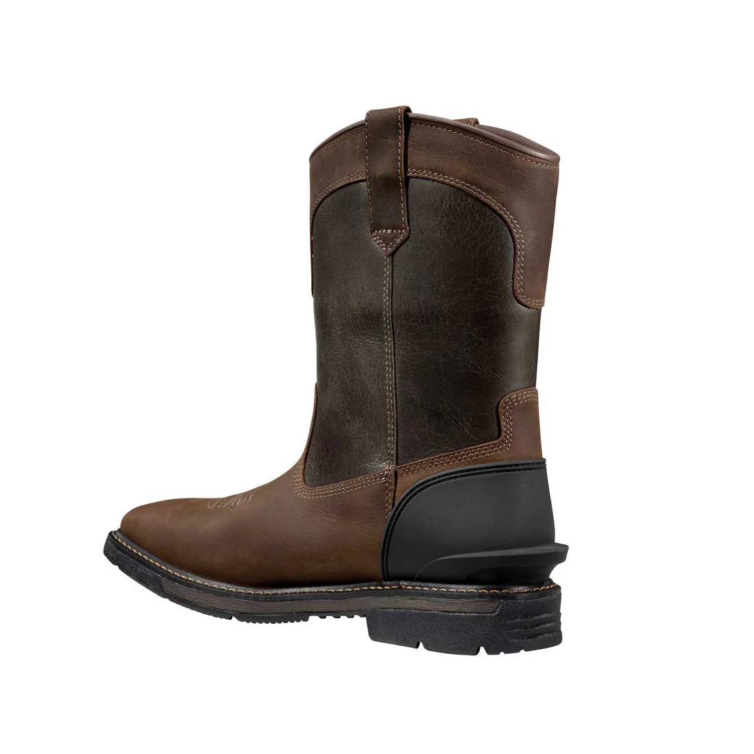 11" Montana Steel-Toe Waterproof Square Toe Wellington Pull-On Work Boot Dark Brown - Image 6