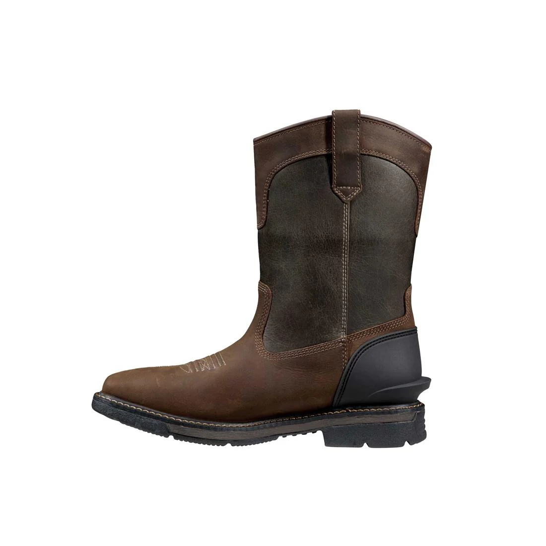 11" Montana Steel-Toe Waterproof Square Toe Wellington Pull-On Work Boot Dark Brown - Image 7