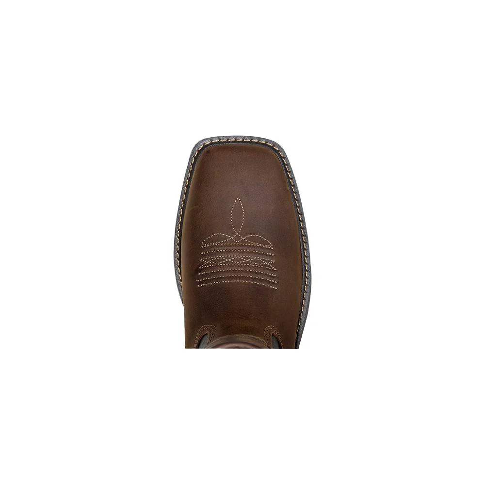 11" Montana Steel-Toe Waterproof Square Toe Wellington Pull-On Work Boot Dark Brown - Image 8