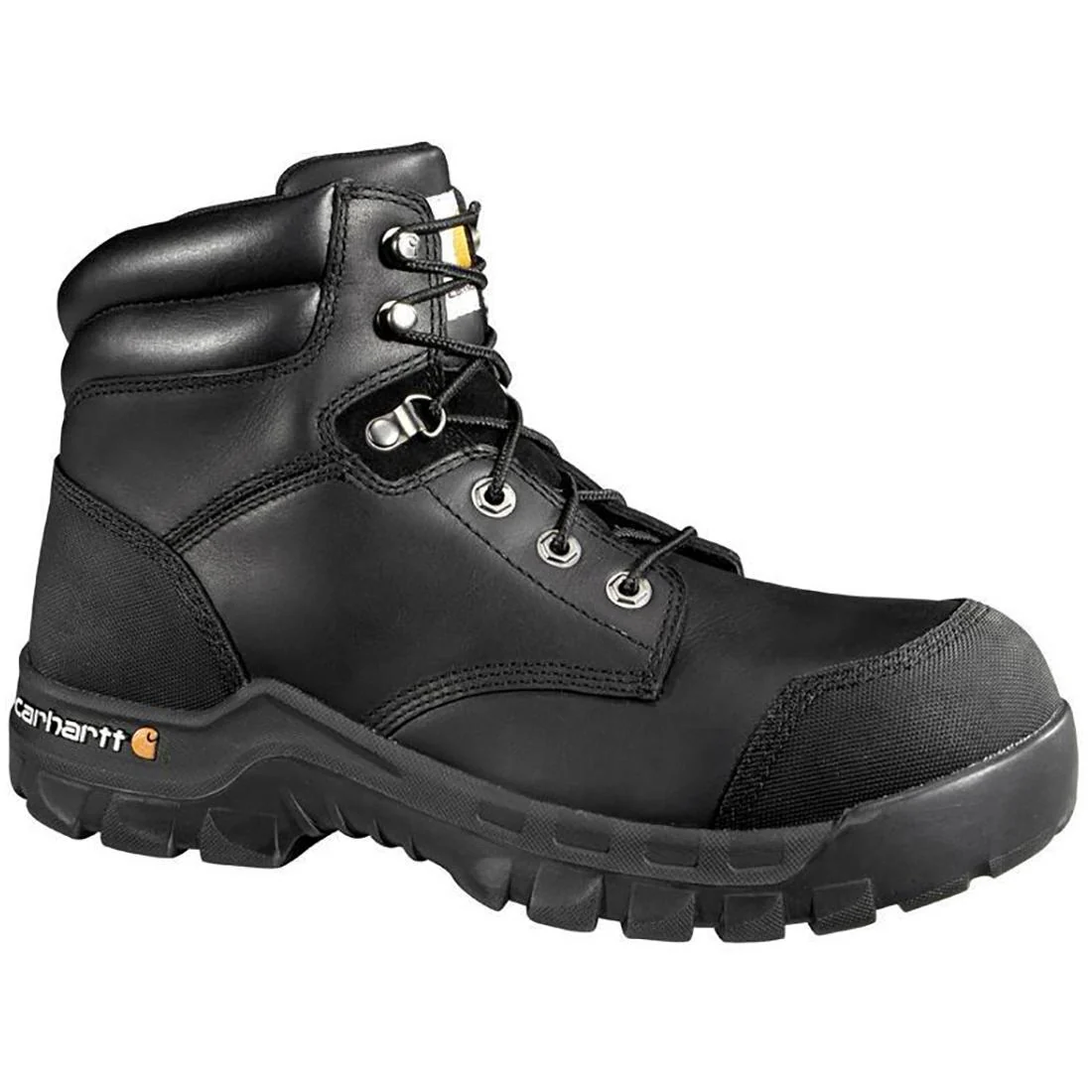 6" Rugged Flex Waterproof Composite Toe Work Boot Black